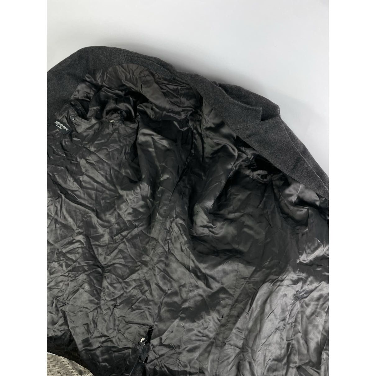 Yves Saint Laurent Black Wool Coat Size L / US 10 / IT 46 - 5 Thumbnail