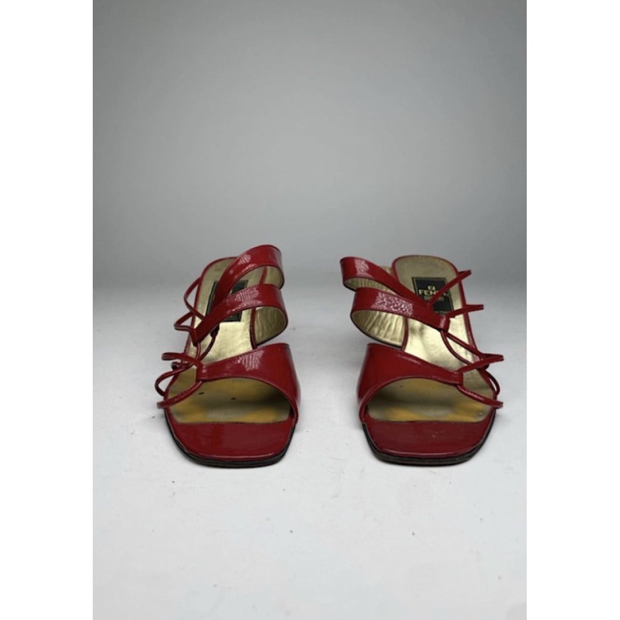 Fendi FFreedom Red Patent Leather Heel Size US 4.5 / IT 34.5 - 2 Thumbnail