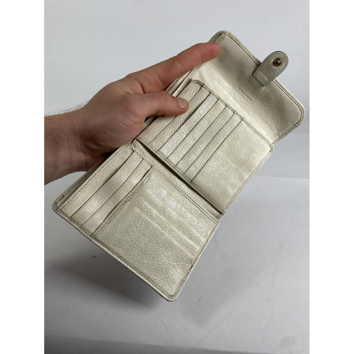 Celine Triomphe White Leather Wallet Size ONE SIZE - 5 Thumbnail
