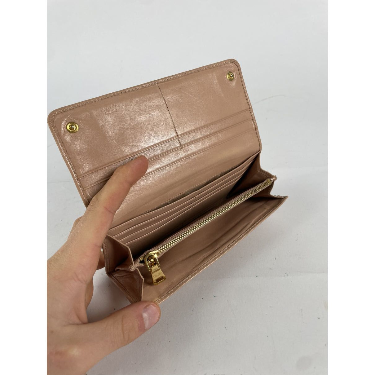 Prada Pink Leather Wallet Size ONE SIZE - 3 Thumbnail