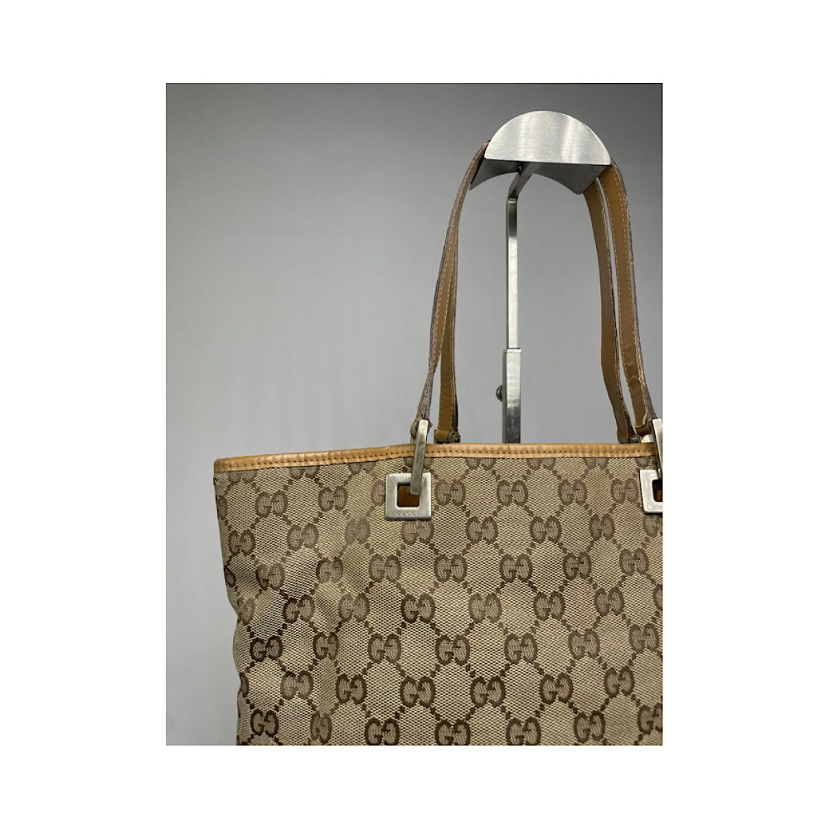 Gucci Jackie Vintage Beige Cotton Handbag Size ONE SIZE - 4 Thumbnail
