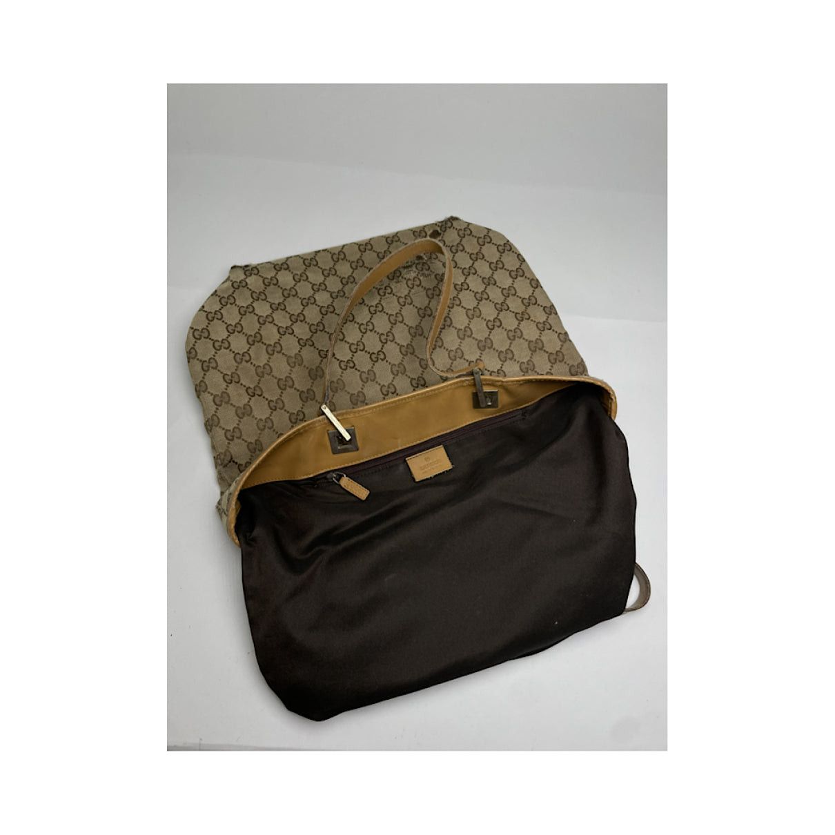 Gucci Jackie Vintage Beige Cotton Handbag Size ONE SIZE - 2 Thumbnail