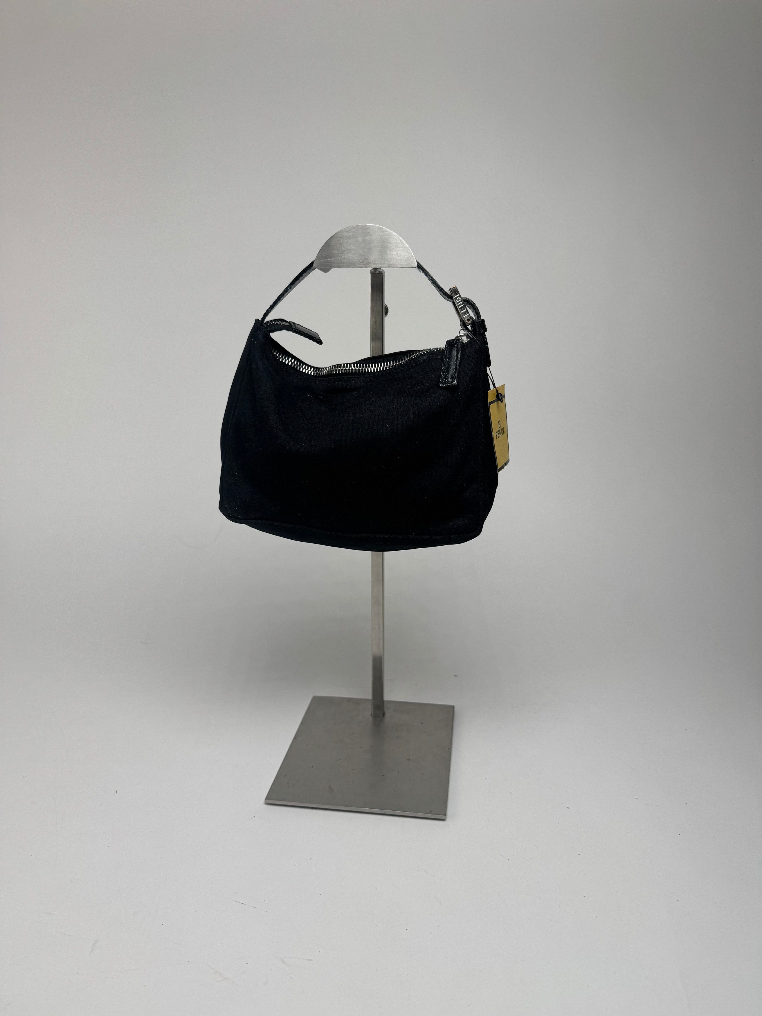 Fendi Vintage Mini Baguette Bag Canvas Black Size ONE SIZE - 11 Thumbnail