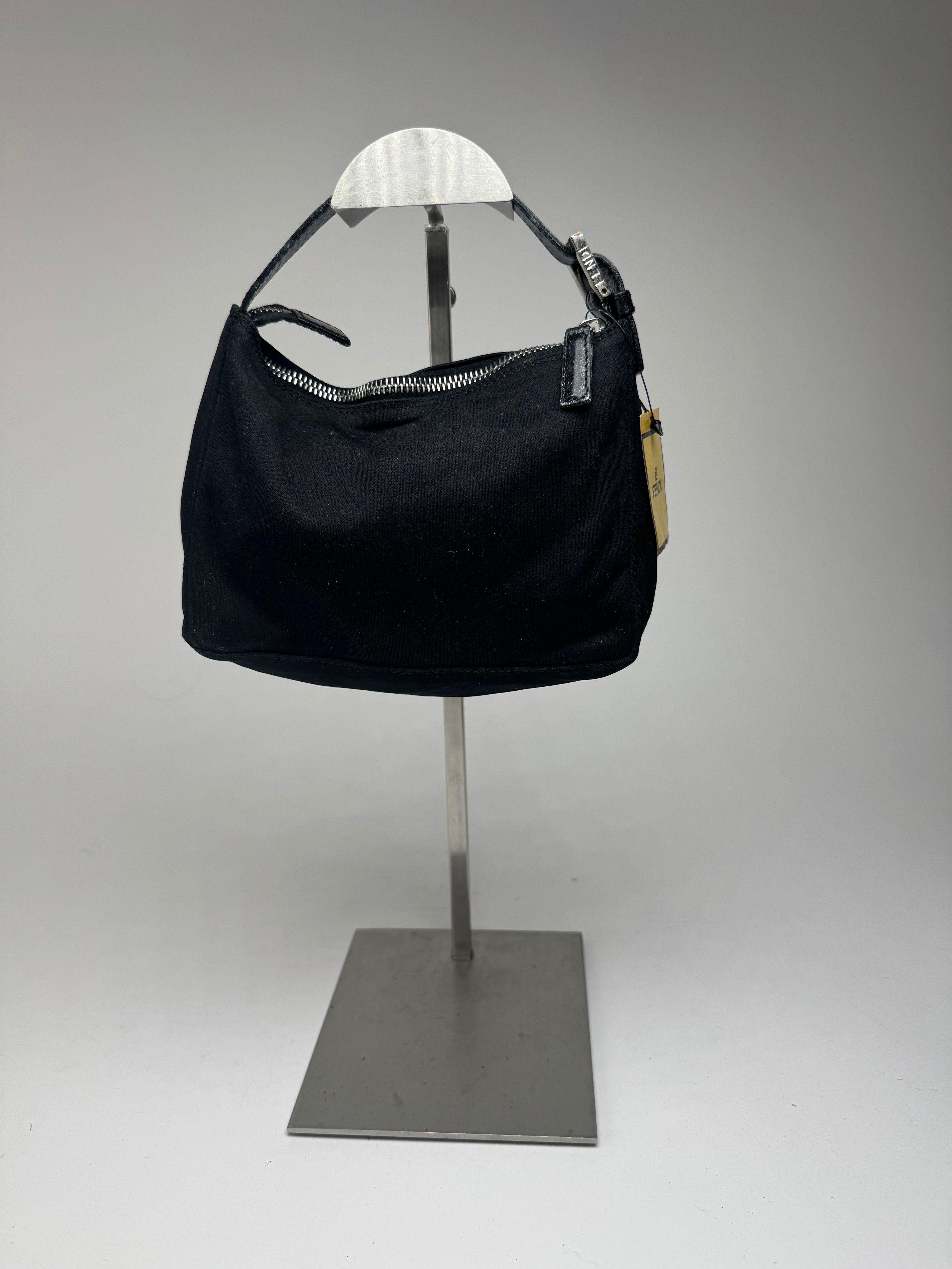 Fendi Vintage Mini Baguette Bag Canvas Black Size ONE SIZE - 5 Thumbnail