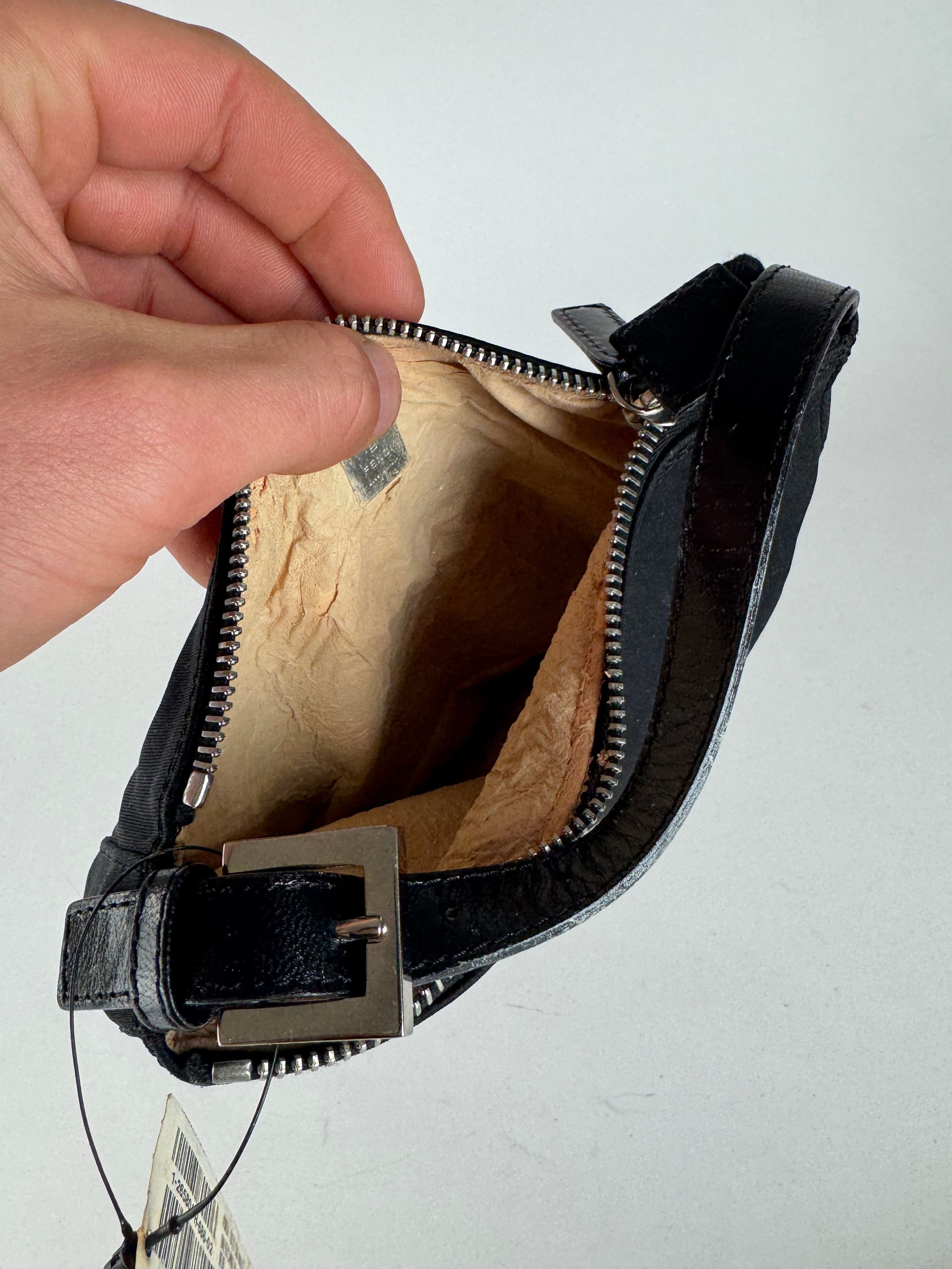 Fendi Vintage Mini Baguette Bag Canvas Black Size ONE SIZE - 6 Thumbnail