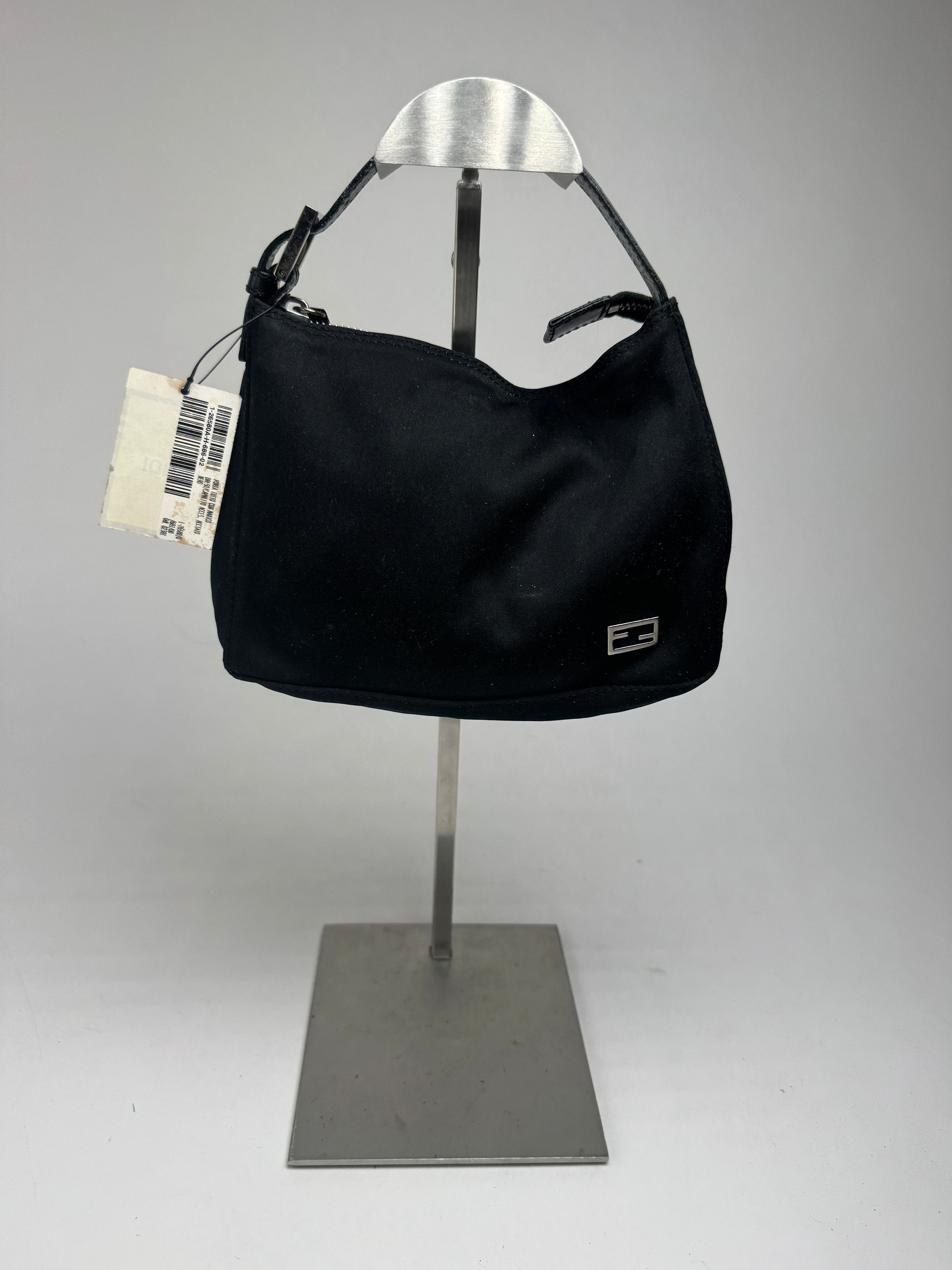 Fendi Vintage Mini Baguette Bag Canvas Black Size ONE SIZE - 3 Thumbnail