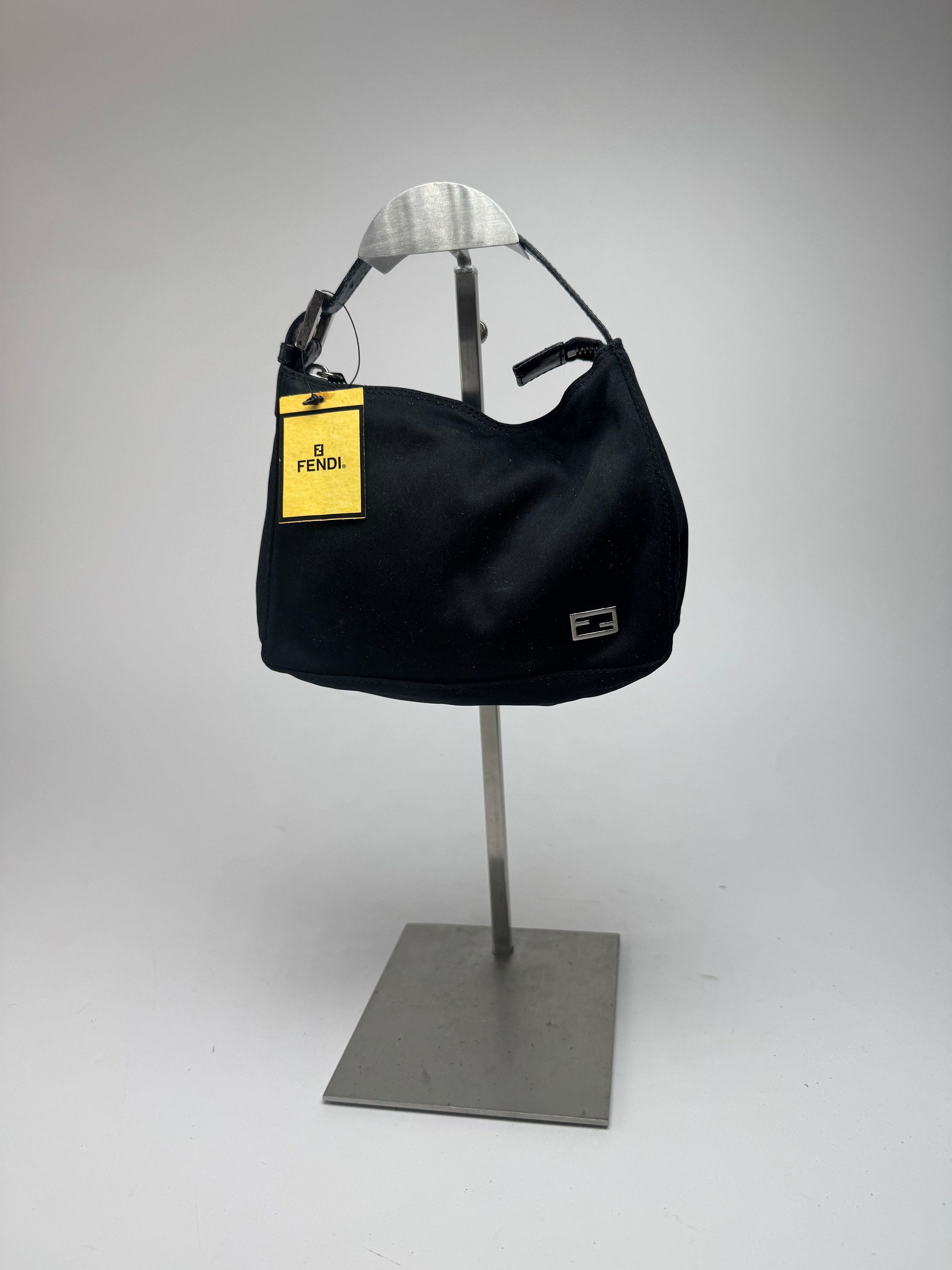 Fendi Vintage Mini Baguette Bag Canvas Black Size ONE SIZE - 8 Thumbnail