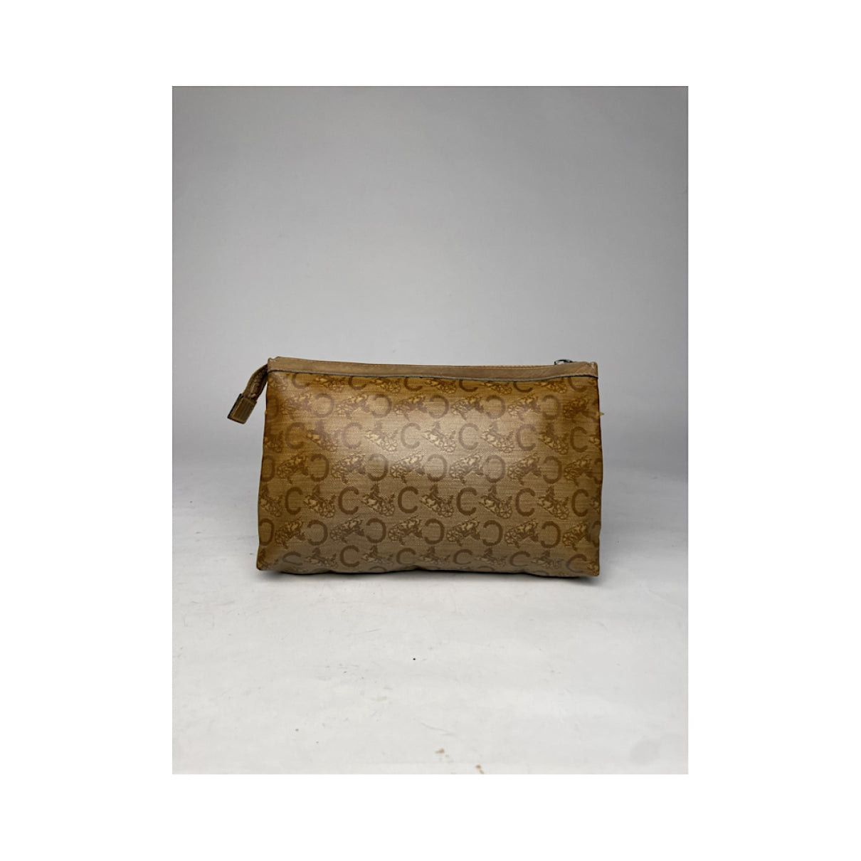 Celine Triomphe Vintage Brown Leather Clutch Bag Size ONE SIZE - 4 Thumbnail