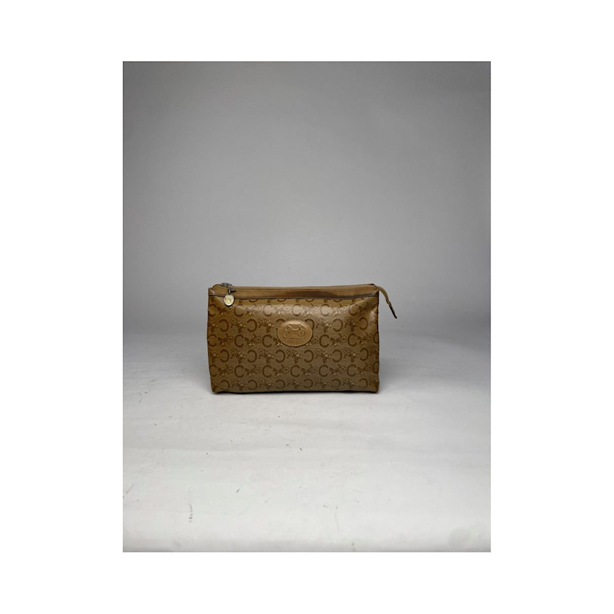 Celine Triomphe Vintage Brown Leather Clutch Bag Size ONE SIZE - 2 Thumbnail