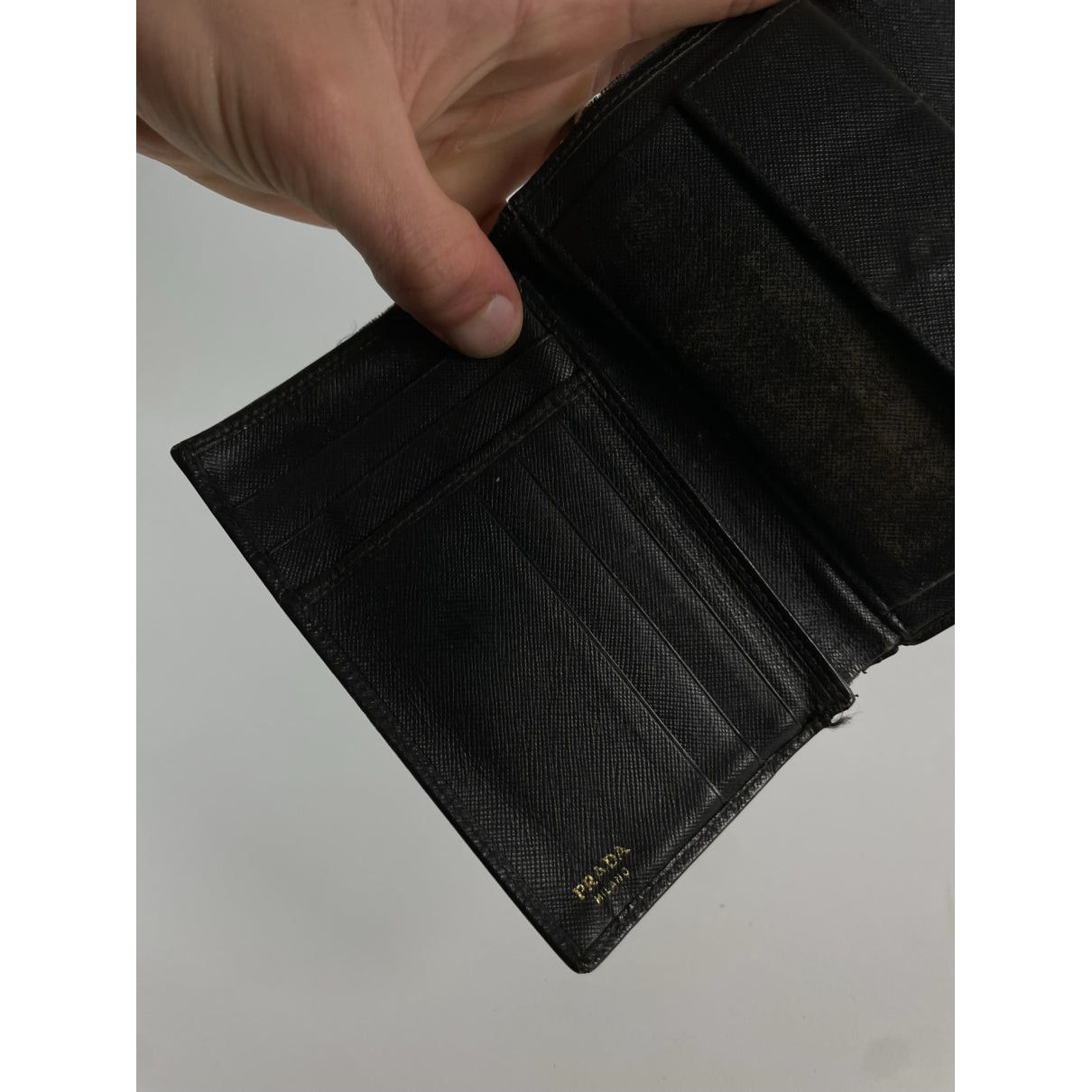 Prada Tessuto Black Leather Wallet Size ONE SIZE - 5 Thumbnail