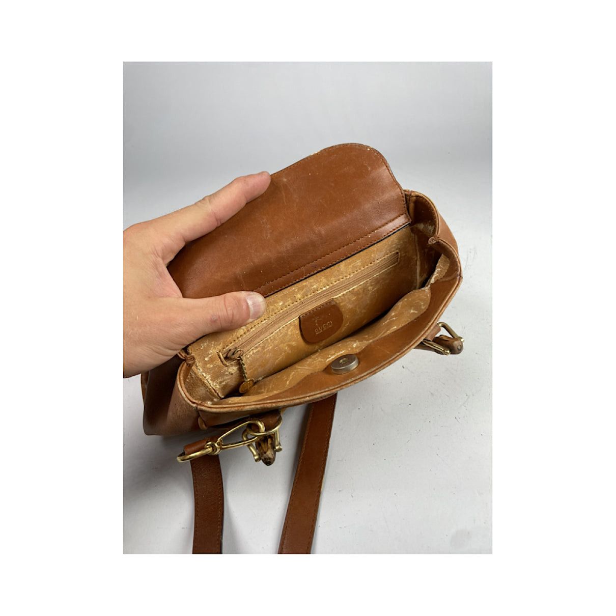 Gucci Convertible Bamboo Top Handle Brown Leather Handbag Size ONE SIZE - 2 Thumbnail