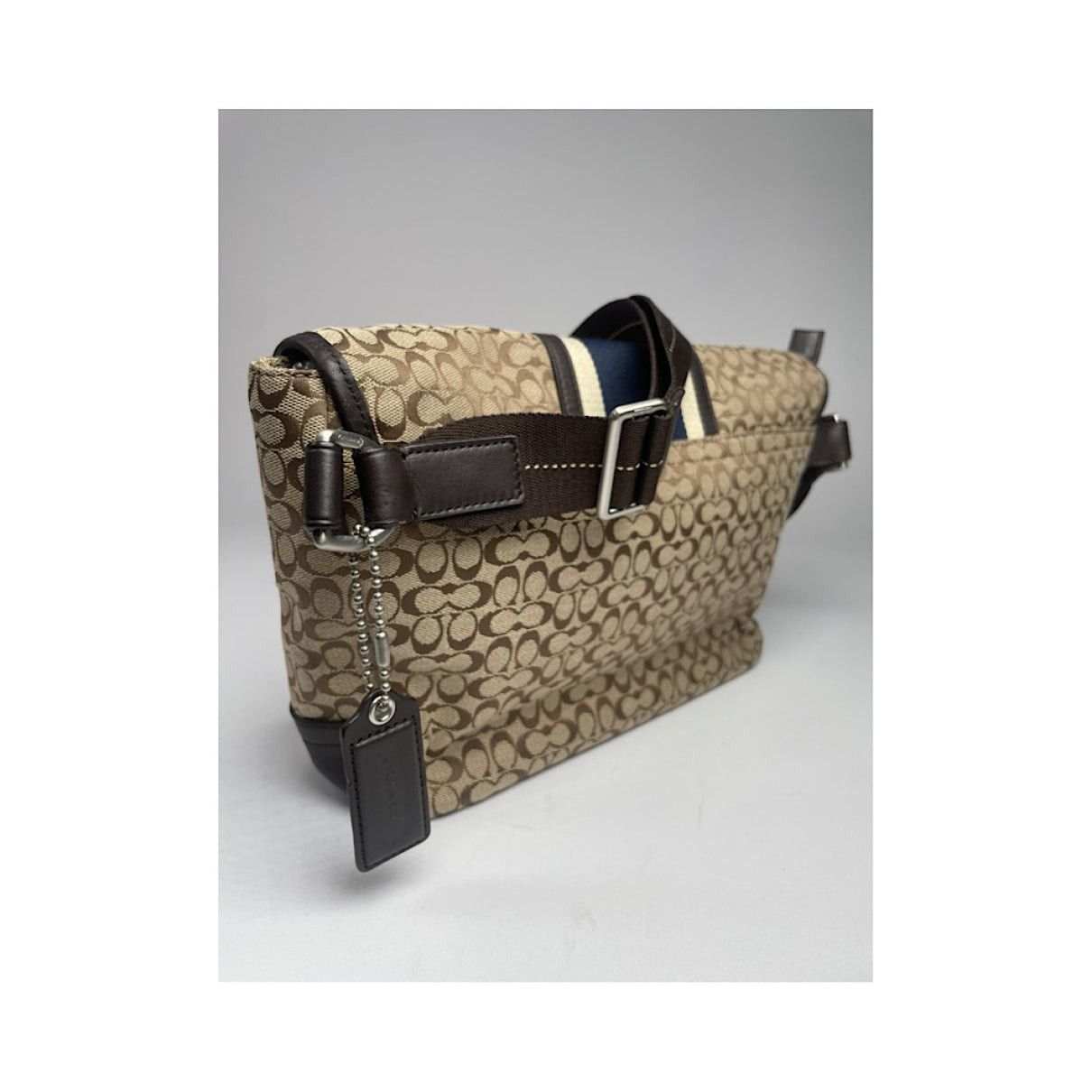 Coach Signature Sufflette Beige Leather Handbag Size ONE SIZE - 4 Thumbnail