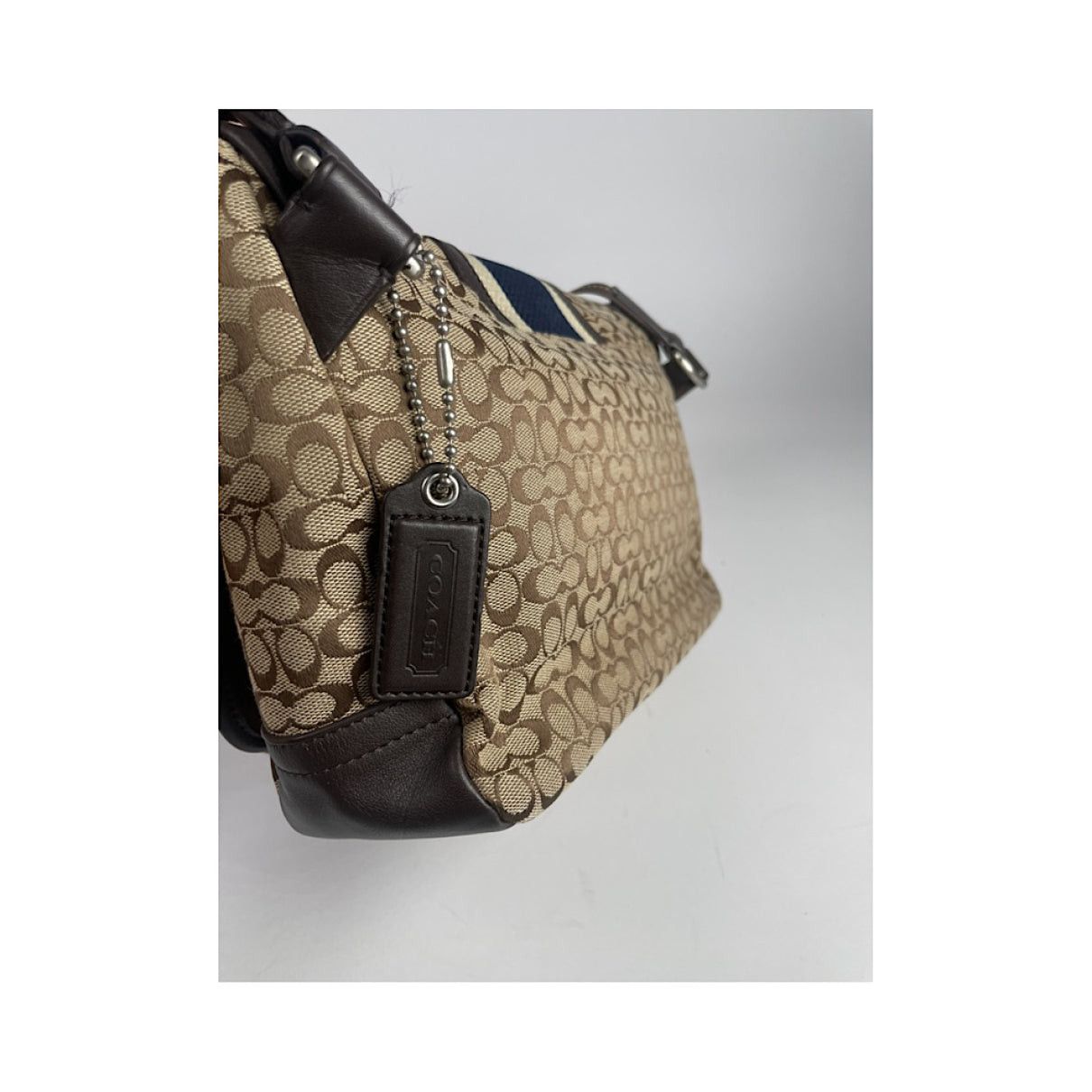 Coach Signature Sufflette Beige Leather Handbag Size ONE SIZE - 5 Thumbnail