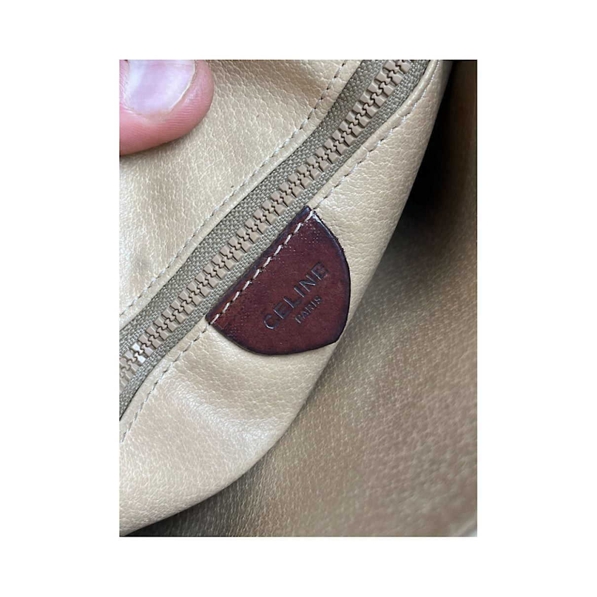 Celine Triomphe Beige Leather Handbag Size ONE SIZE - 4 Thumbnail