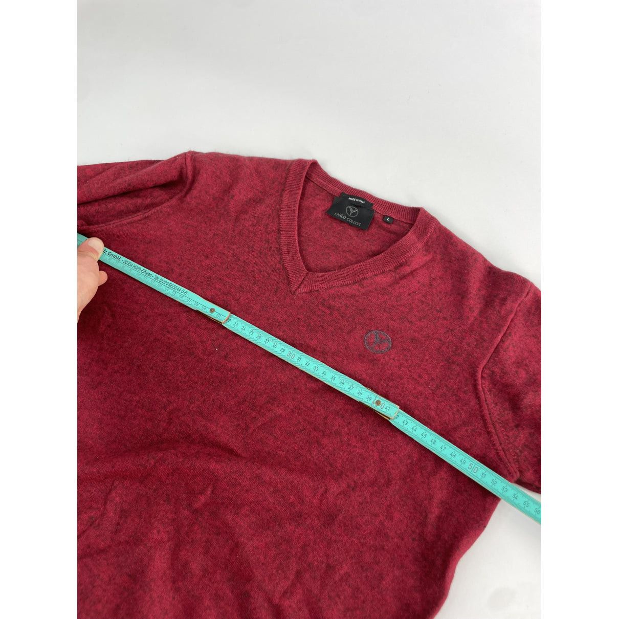 Carlo Colucci Red Wool Knitwear & Sweatshirt Size S / US 4 / IT 40 - 3 Thumbnail