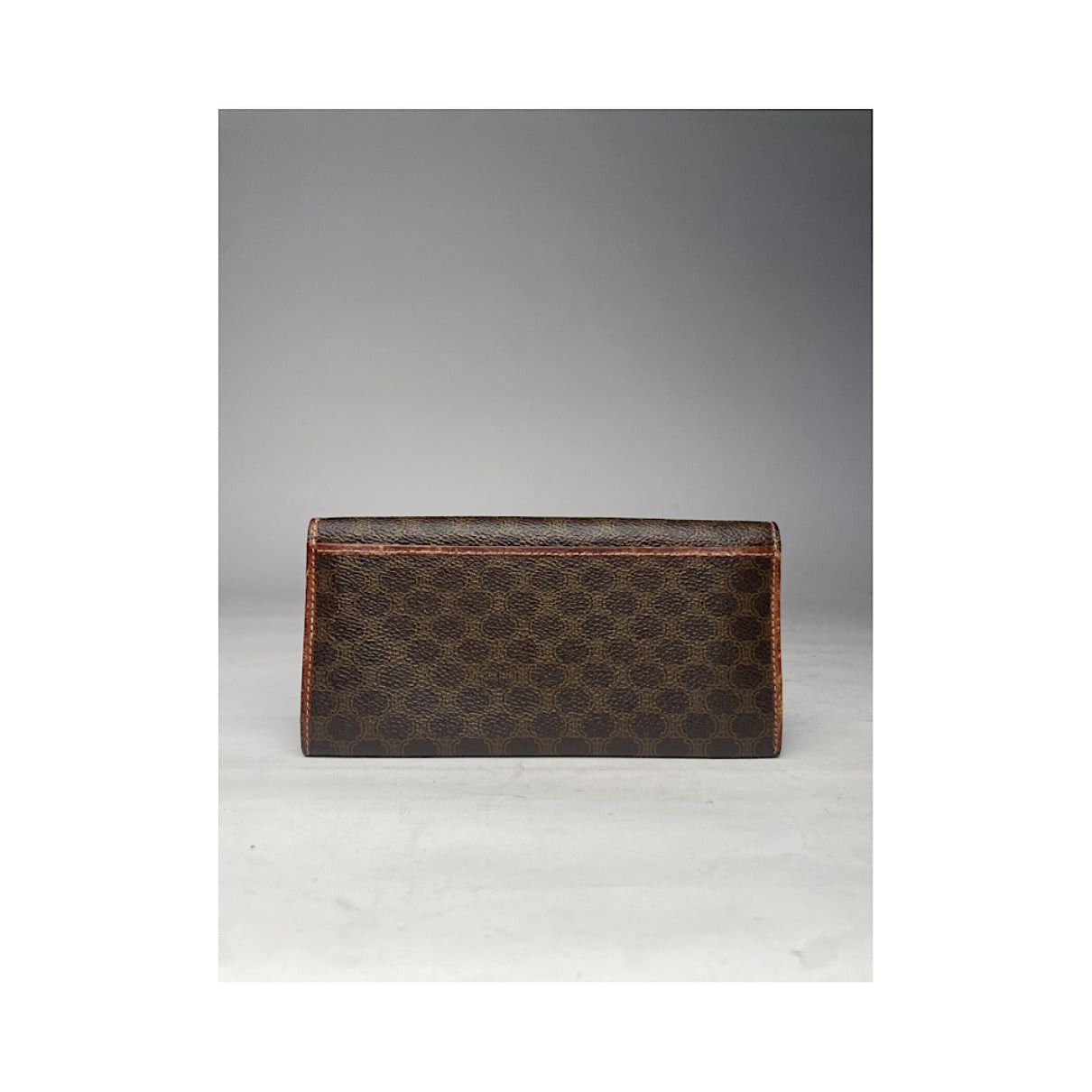 Celine Triomphe Vintage Brown Leather Wallet Size ONE SIZE - 3 Thumbnail