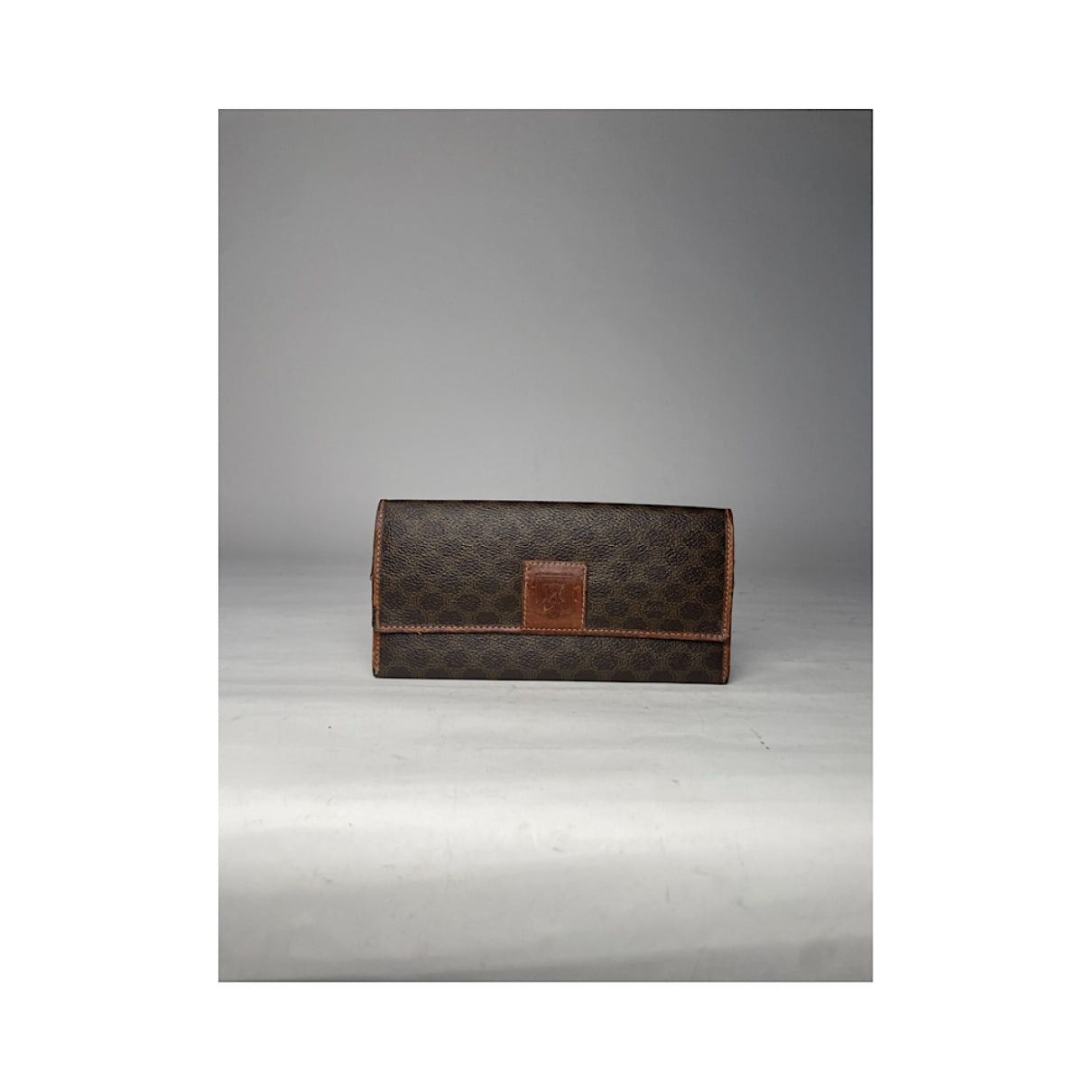 Celine Triomphe Vintage Brown Leather Wallet Size ONE SIZE - 2 Thumbnail