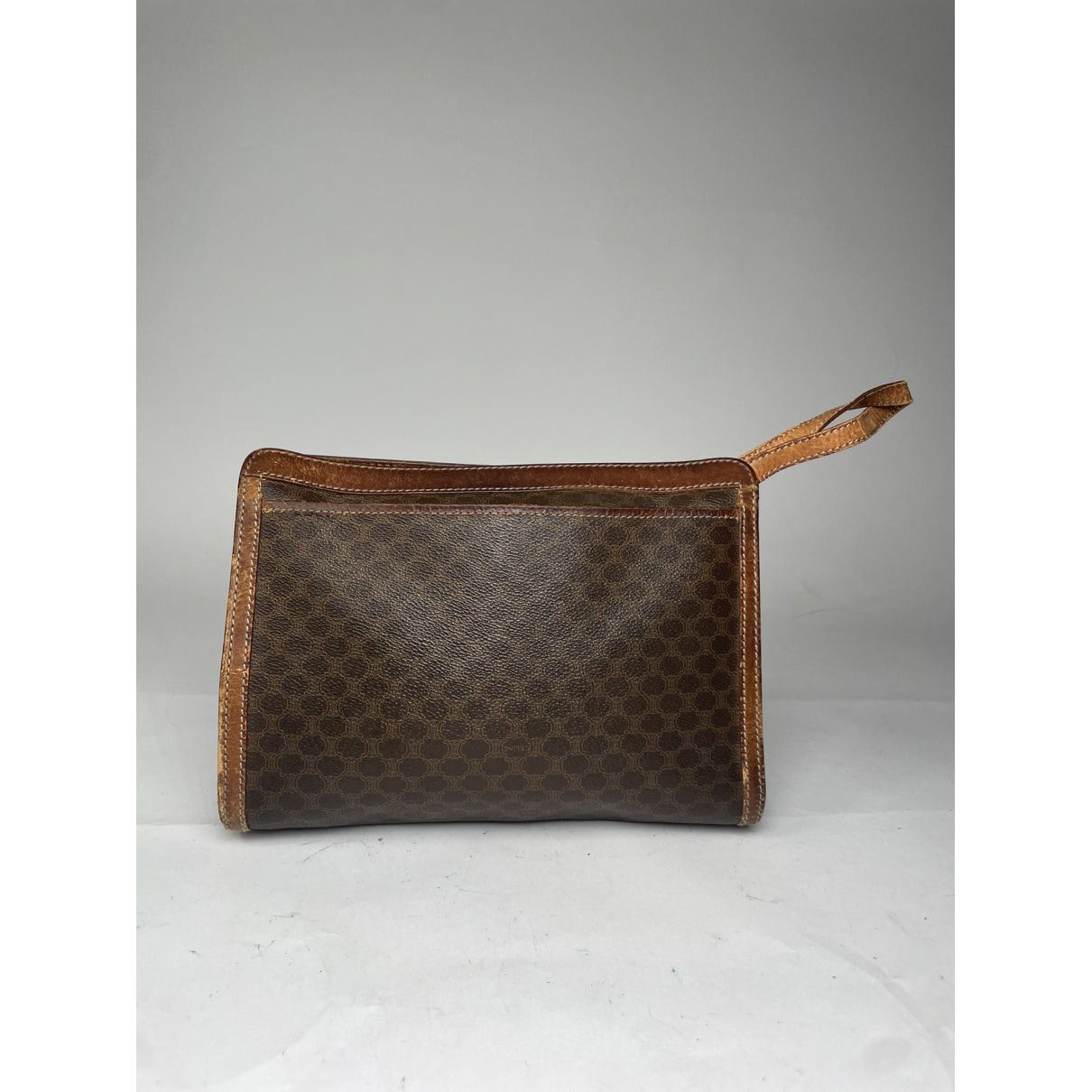 Celine Triomphe Vintage Brown Leather Clutch Bag Size ONE SIZE - 4 Thumbnail