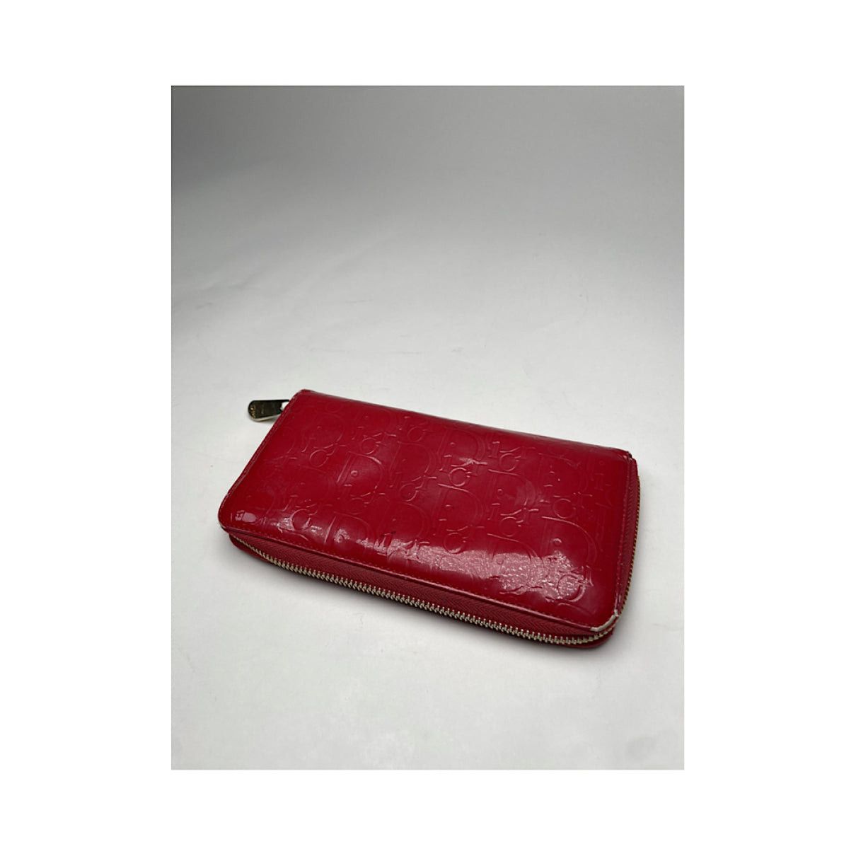 Dior Lady Red Patent Leather Wallet Size ONE SIZE - 2 Thumbnail