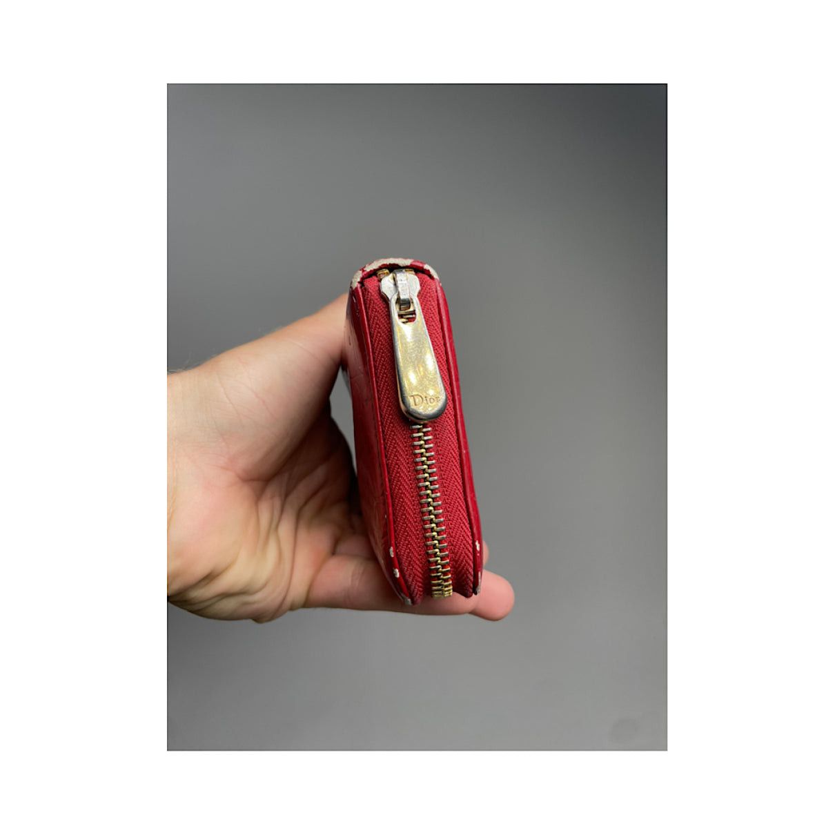 Dior Lady Red Patent Leather Wallet Size ONE SIZE - 3 Thumbnail