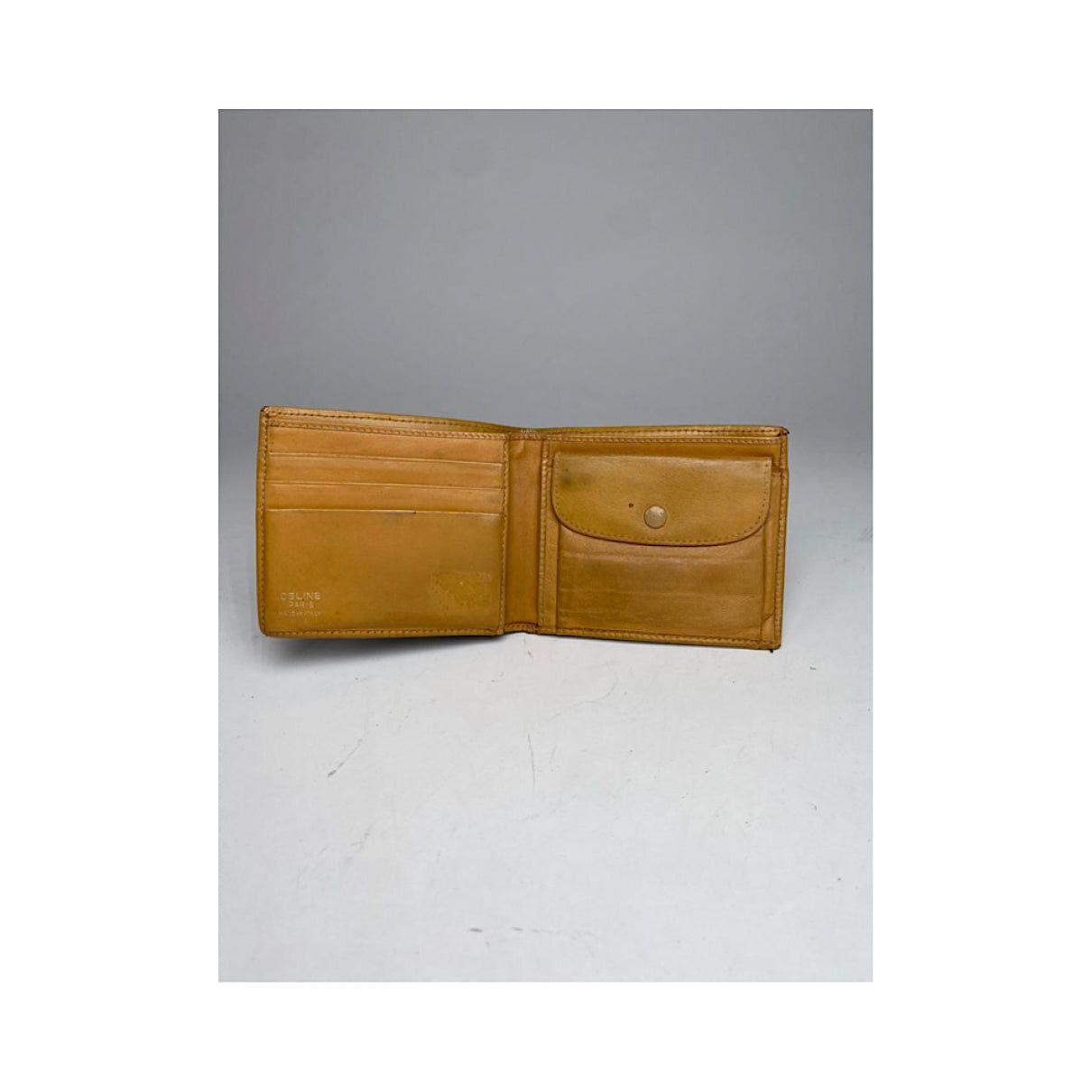 Celine Triomphe Vintage Brown Leather Wallet Size ONE SIZE - 2 Thumbnail