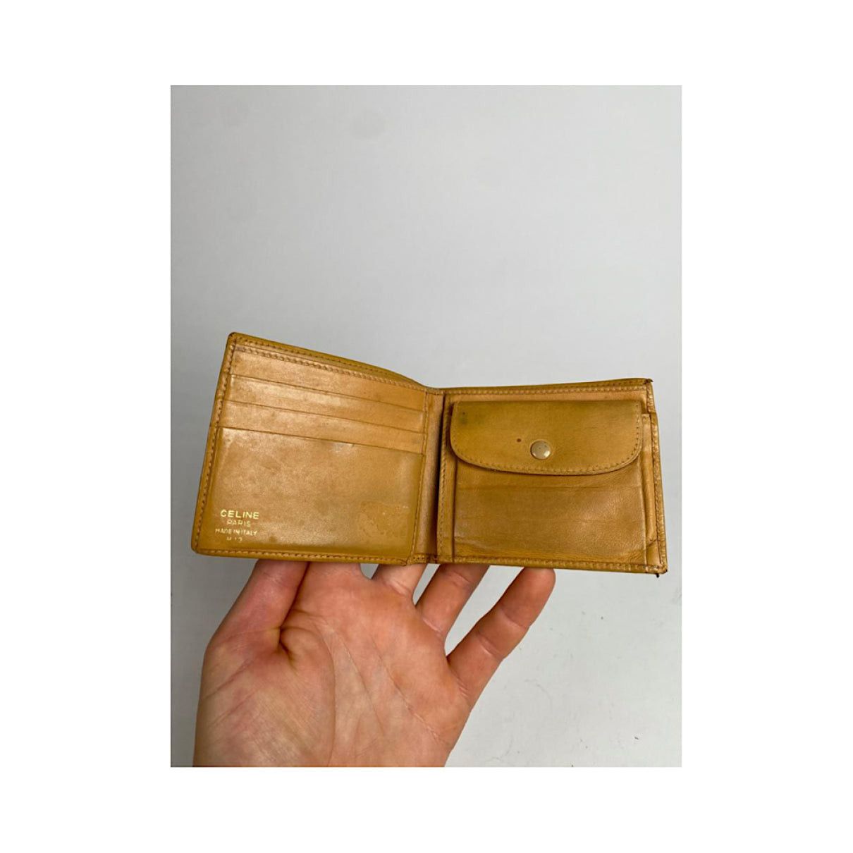 Celine Triomphe Vintage Brown Leather Wallet Size ONE SIZE - 3 Thumbnail