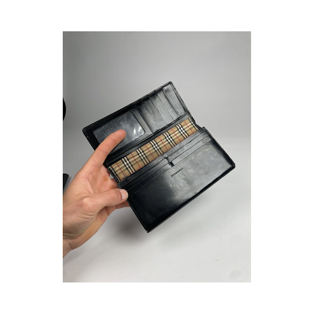 Burberry Black Patent Leather Wallet Size ONE SIZE - 2 Thumbnail