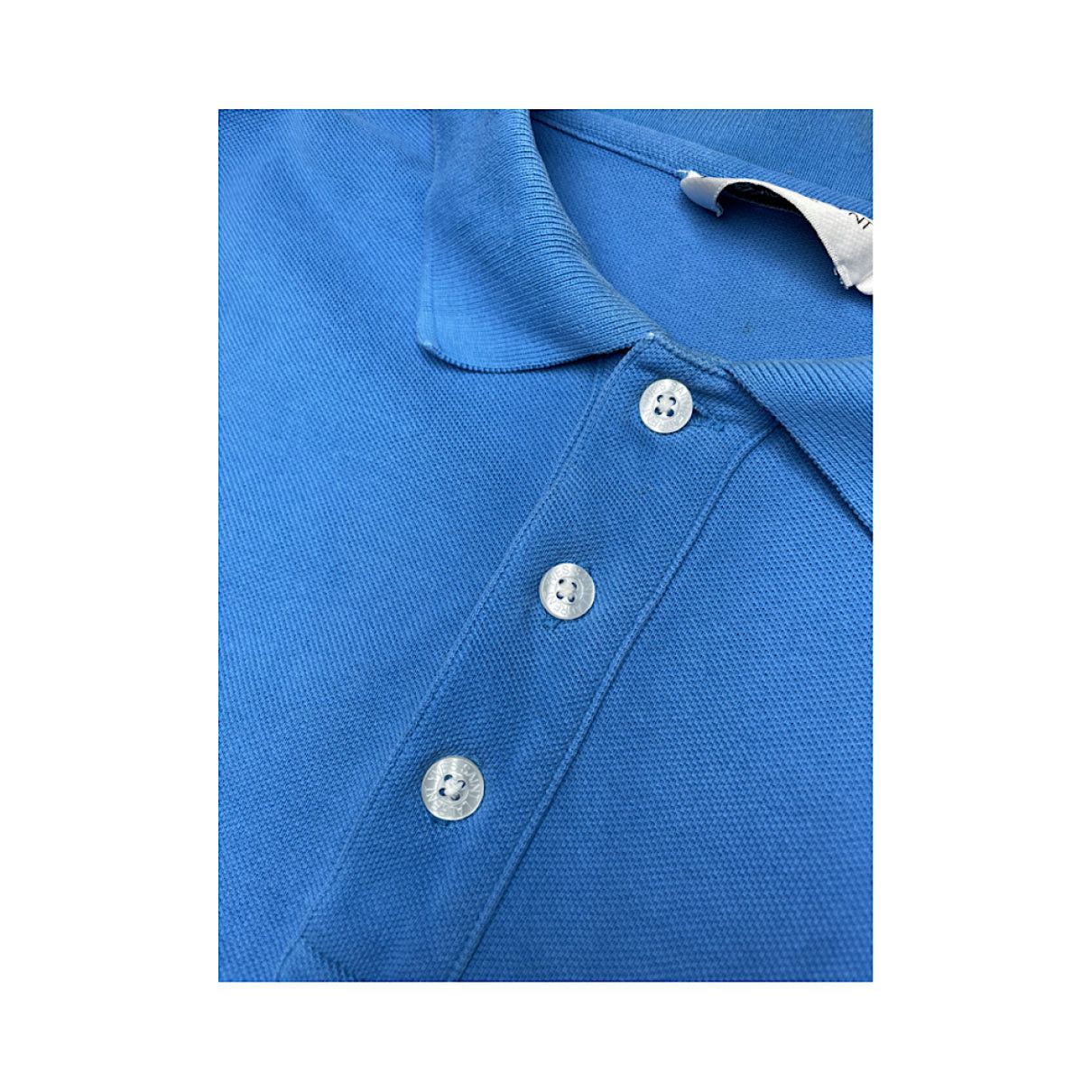 Yves Saint Laurent Blue Cotton Polo Shirt Size M / US 6-8 / IT 42-44 - 2 Thumbnail