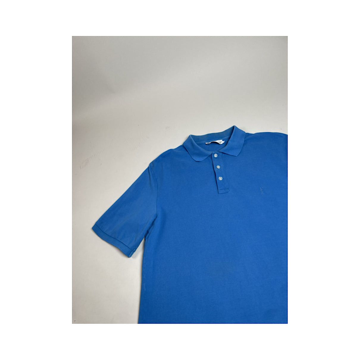 Yves Saint Laurent Blue Cotton Polo Shirt Size M / US 6-8 / IT 42-44 - 4 Thumbnail