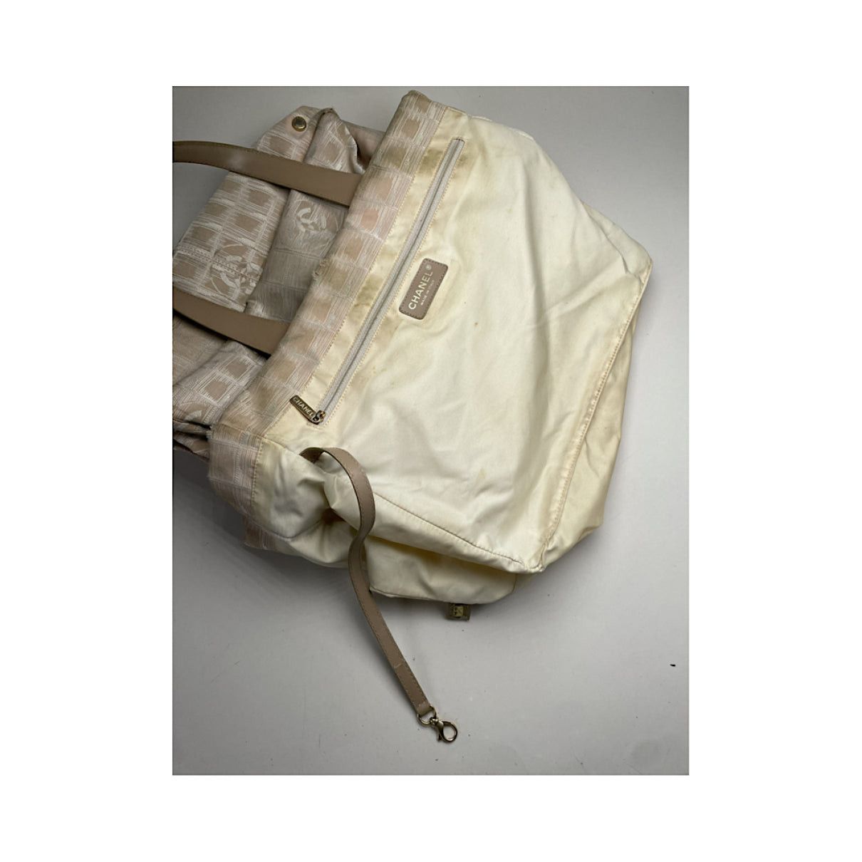 Chanel Beige Polyester Handbag Size ONE SIZE - 2 Thumbnail