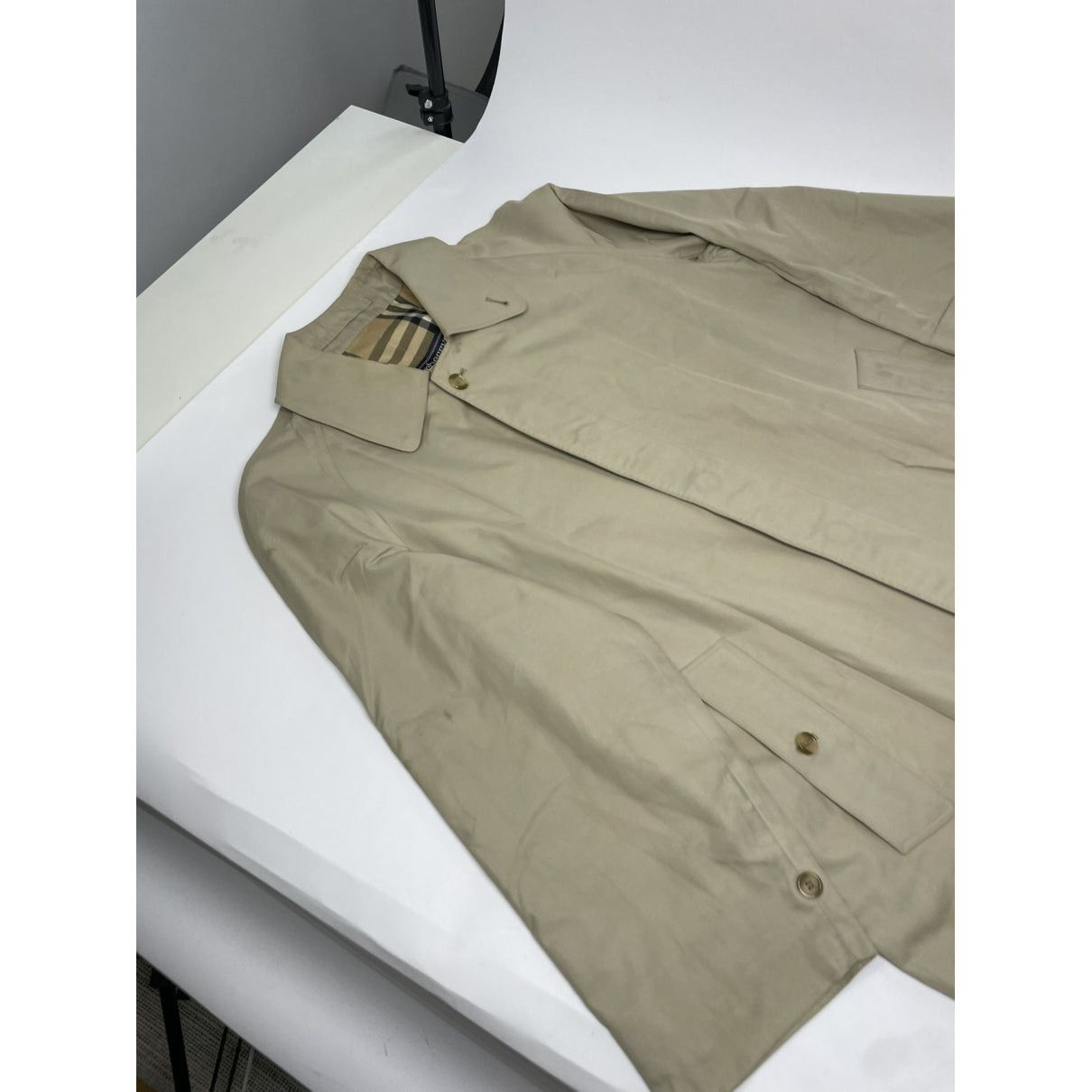 Burberry Beige Cotton Coat Size L / US 10 / IT 46 - 2 Thumbnail