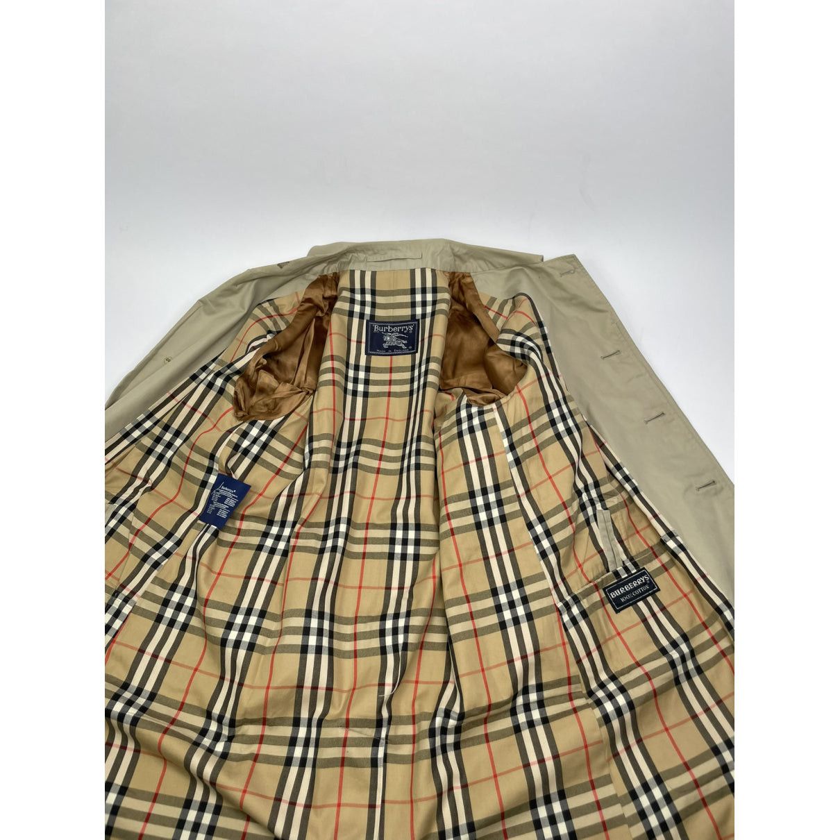 Burberry Beige Cotton Coat Size L / US 10 / IT 46 - 4 Thumbnail