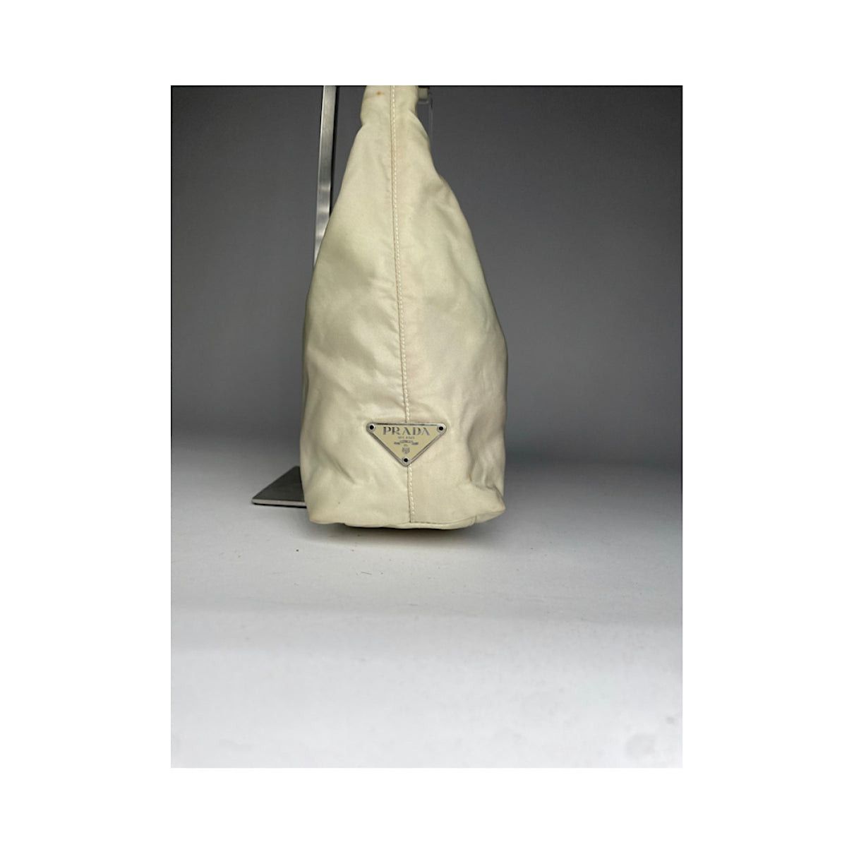 Prada Cleo Beige Polyester Handbag Size ONE SIZE - 5 Thumbnail