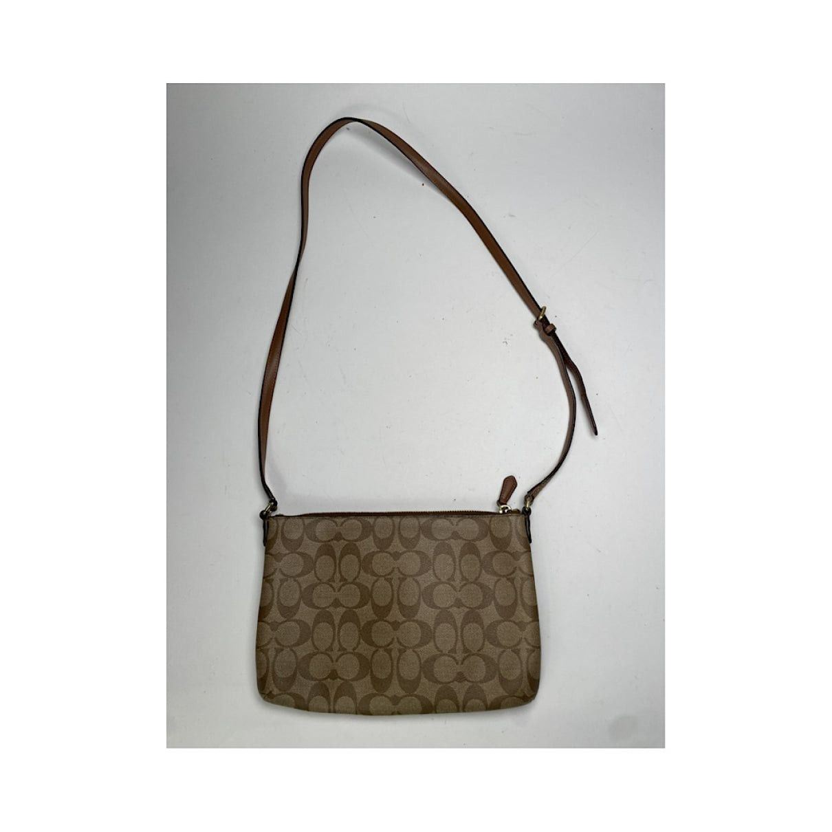 Coach Signature Sufflette Brown Leather Handbag Size ONE SIZE - 5 Thumbnail