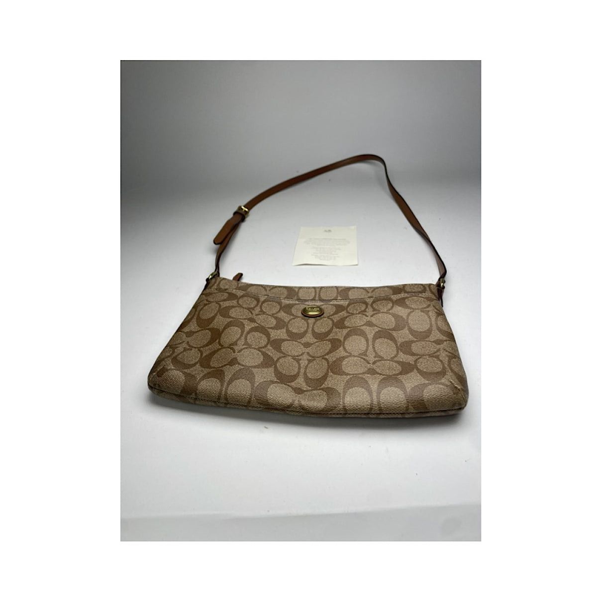 Coach Signature Sufflette Brown Leather Handbag Size ONE SIZE - 4 Thumbnail