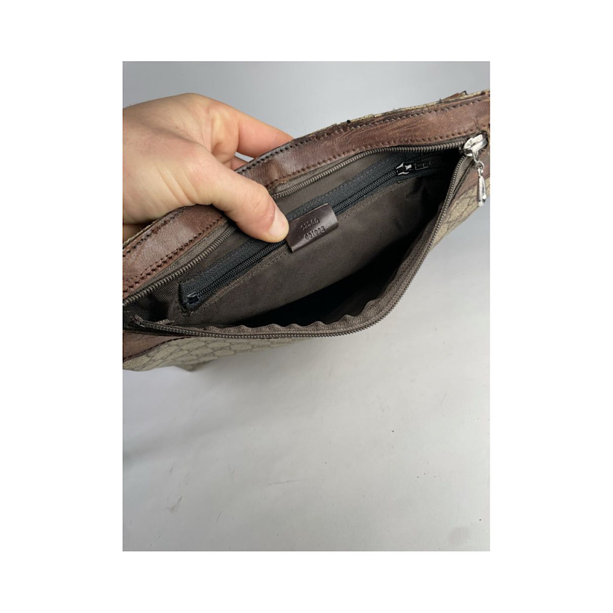 Gucci Ophidia Cut Out Grey Leather Handbag Size ONE SIZE - 3 Thumbnail