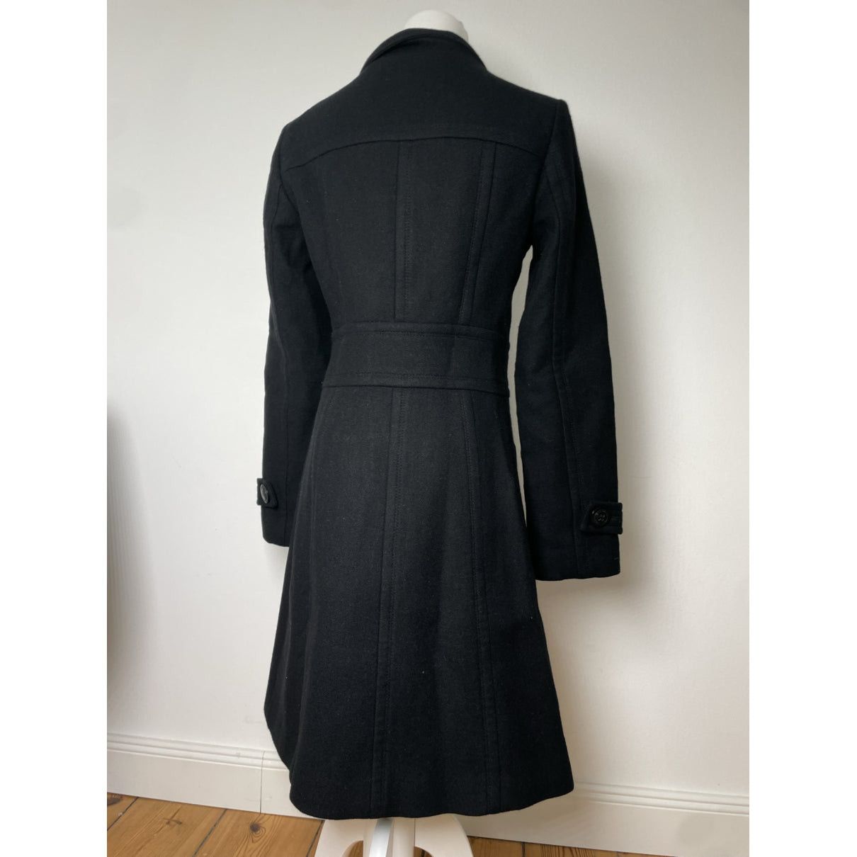 Burberry Sandringham Black Wool Trench Coat Size M / US 6-8 / IT 42-44 - 4 Thumbnail