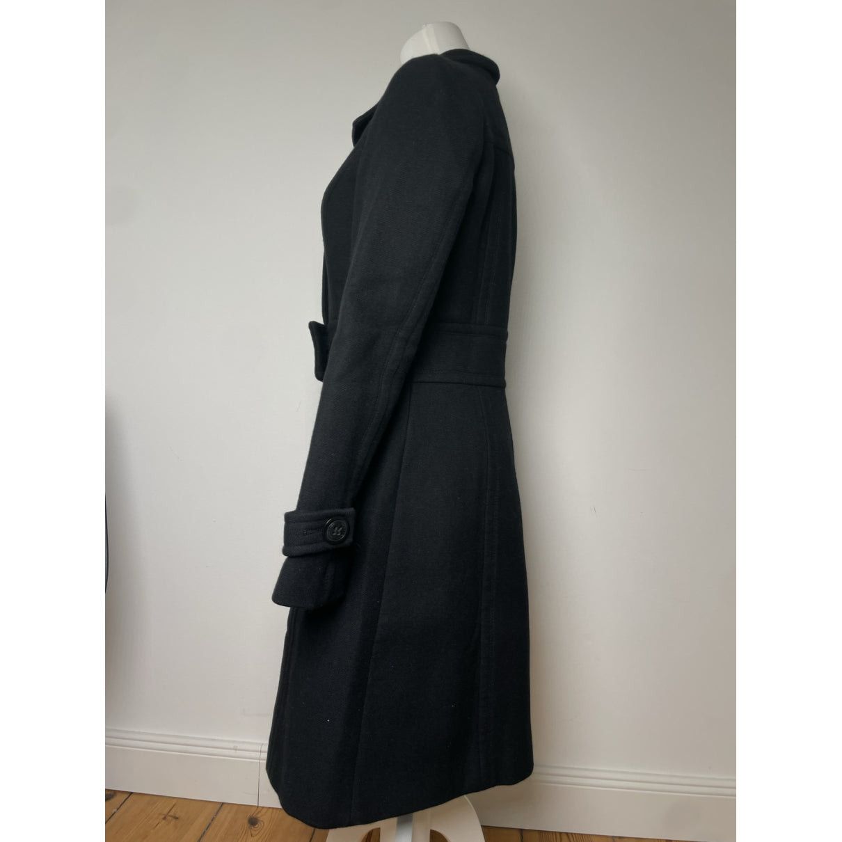 Burberry Sandringham Black Wool Trench Coat Size M / US 6-8 / IT 42-44 - 3 Thumbnail
