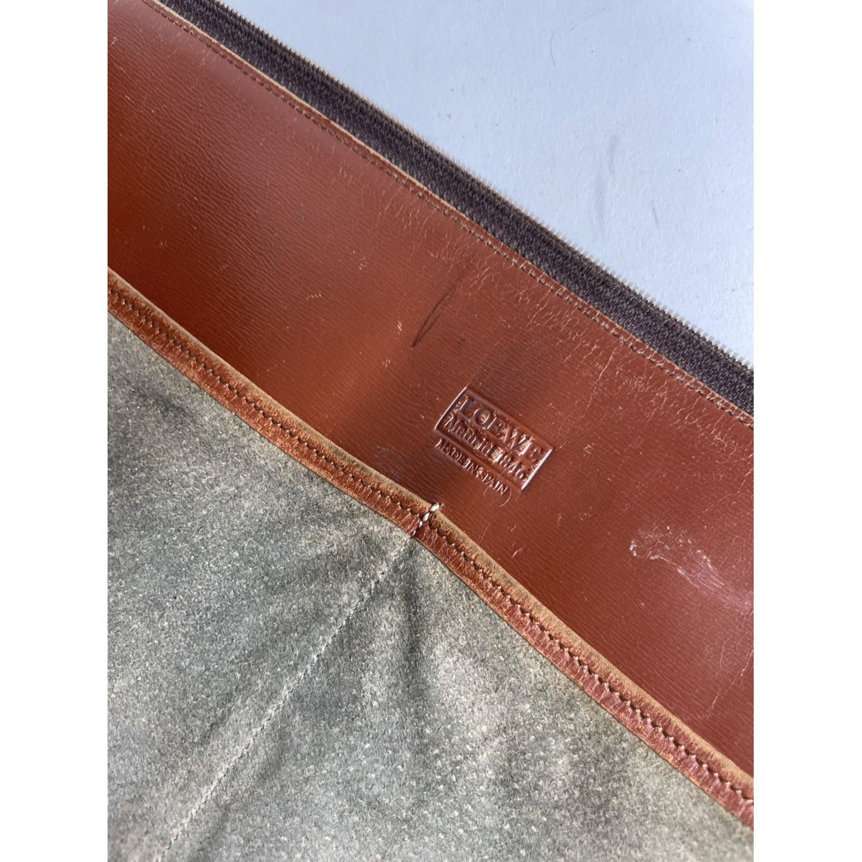 Loewe Puzzle Brown Leather Clutch Bag Size ONE SIZE - 3 Thumbnail