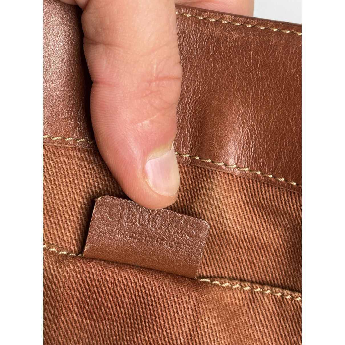 Celine Brown Leather Handbag Size ONE SIZE - 3 Thumbnail