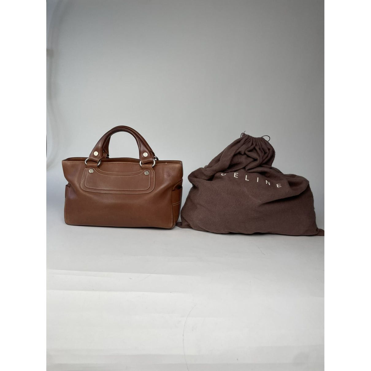 Celine Brown Leather Handbag Size ONE SIZE - 5 Thumbnail