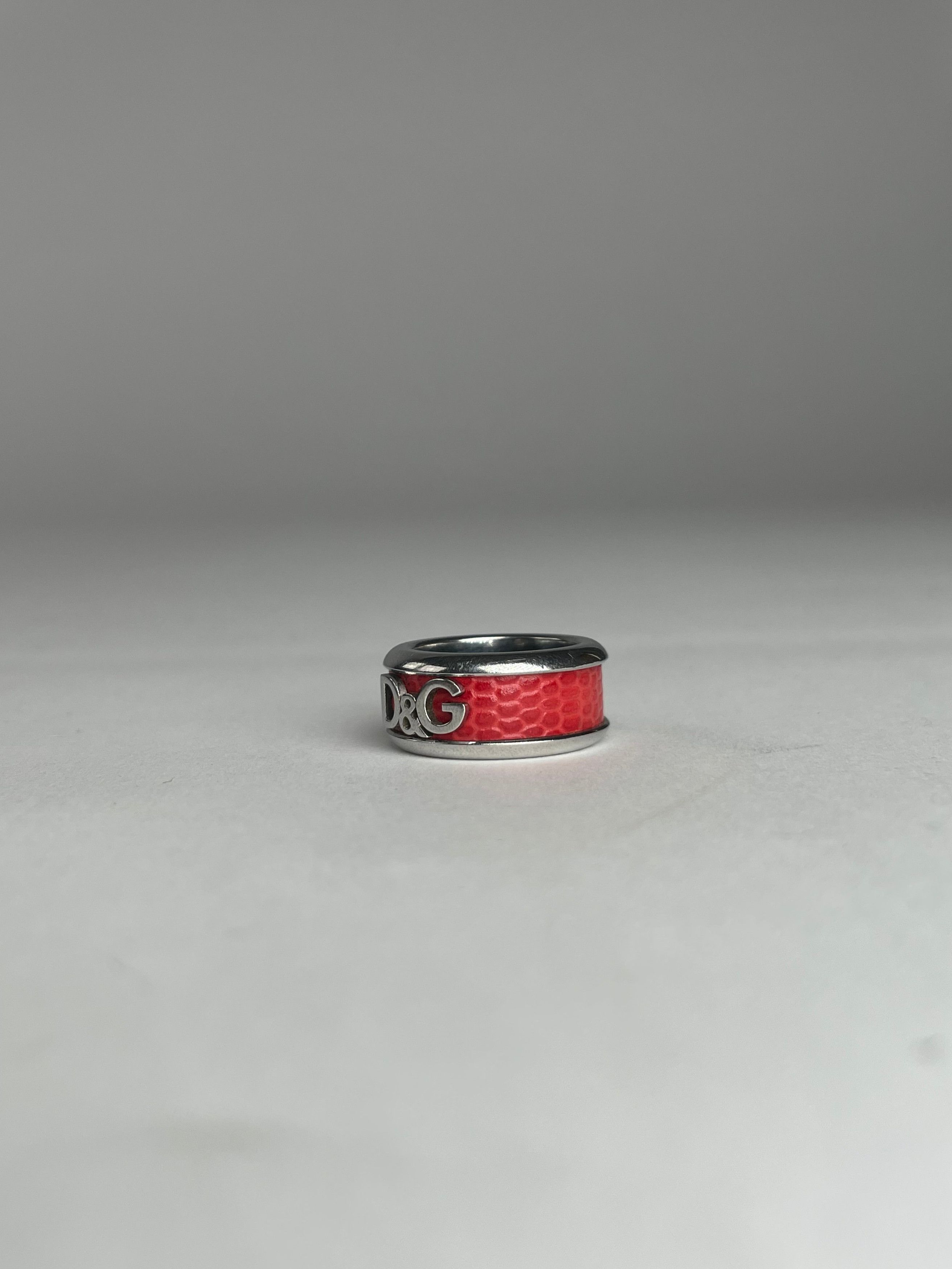 Dolce & Gabbana Vintage Steel Ring Silber/orange unisex Size ONE SIZE - 2 Thumbnail