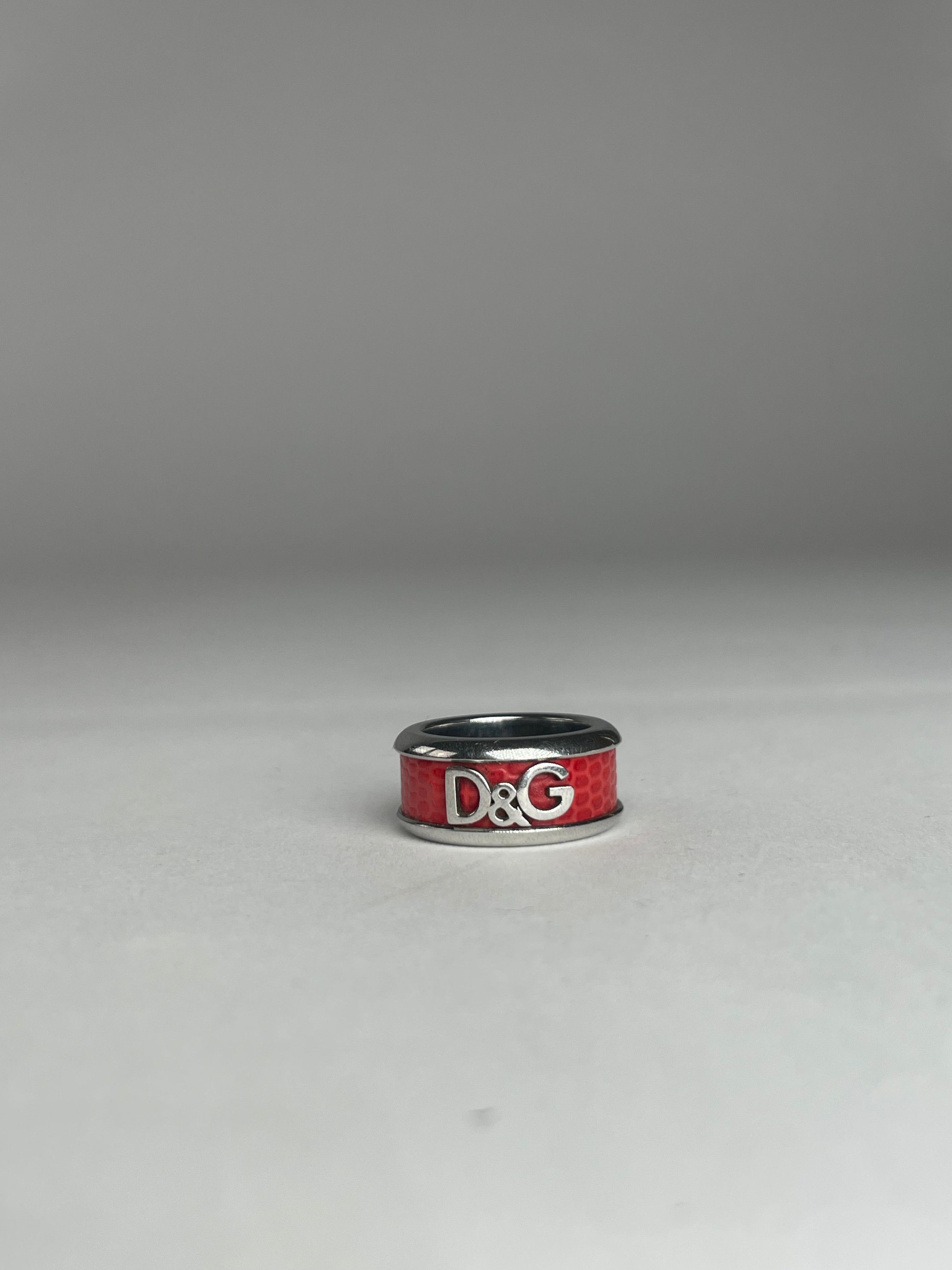 Dolce & Gabbana Vintage Steel Ring Silber/orange unisex Size ONE SIZE - 5 Thumbnail