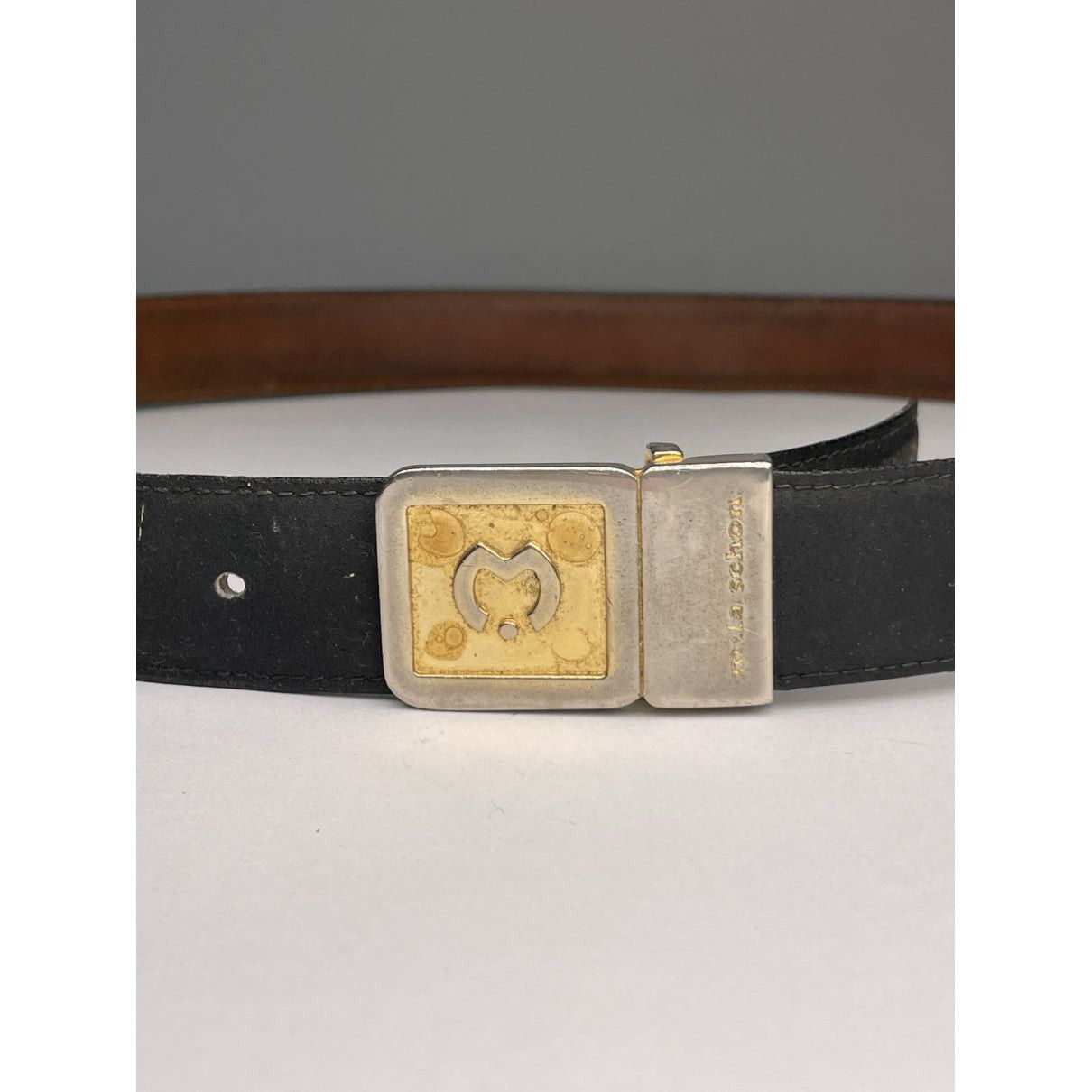 Other Mila Schön Concept Black Leather Belt Size ONE SIZE - 2 Thumbnail
