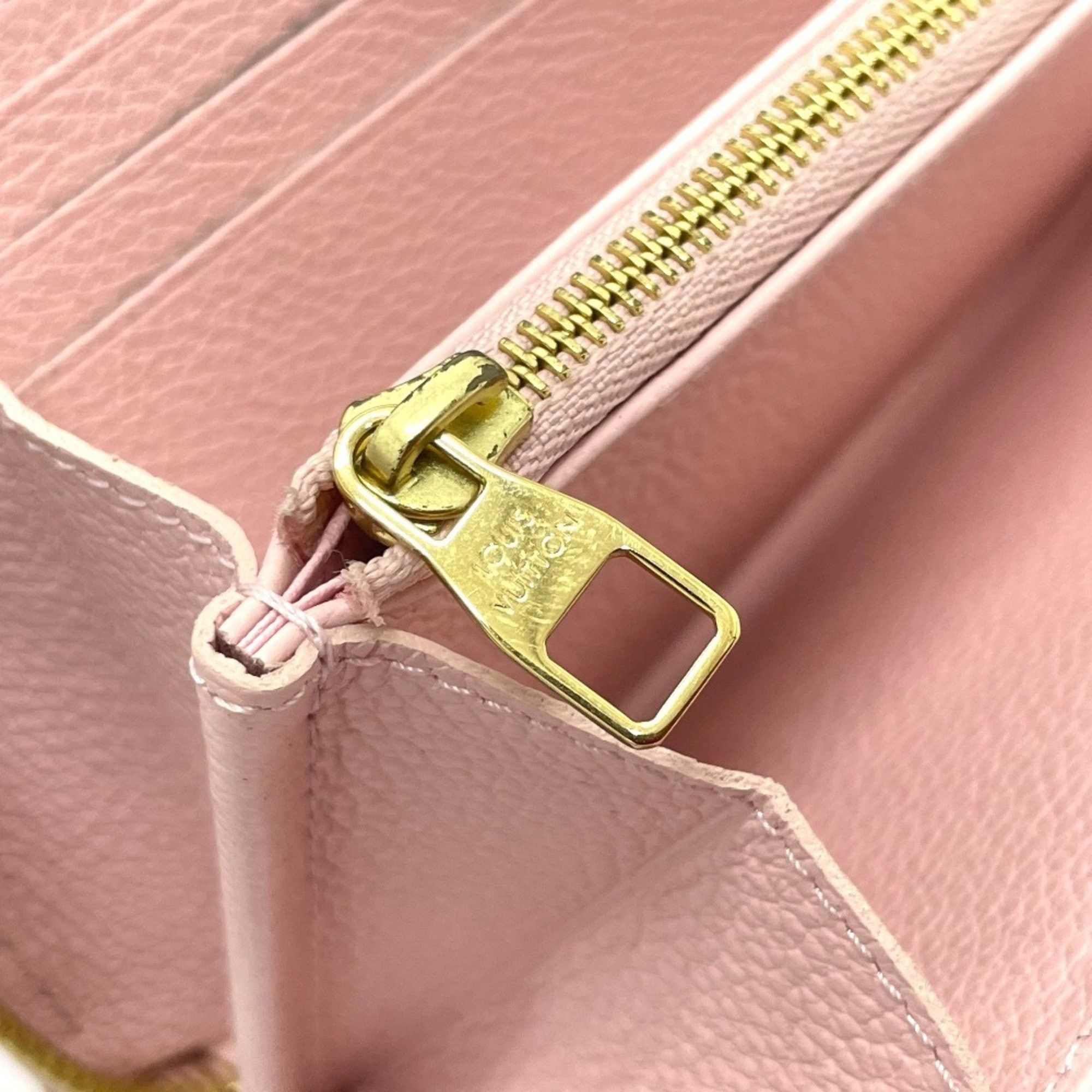 Louis Vuitton LOUIS VUITTON M80403 Monogram Empreinte by the Pool Zippy Wallet, Leather, Women's, Bouton de Rose/Pink, Gold Hardware Size ONE SIZE - 9 Thumbnail