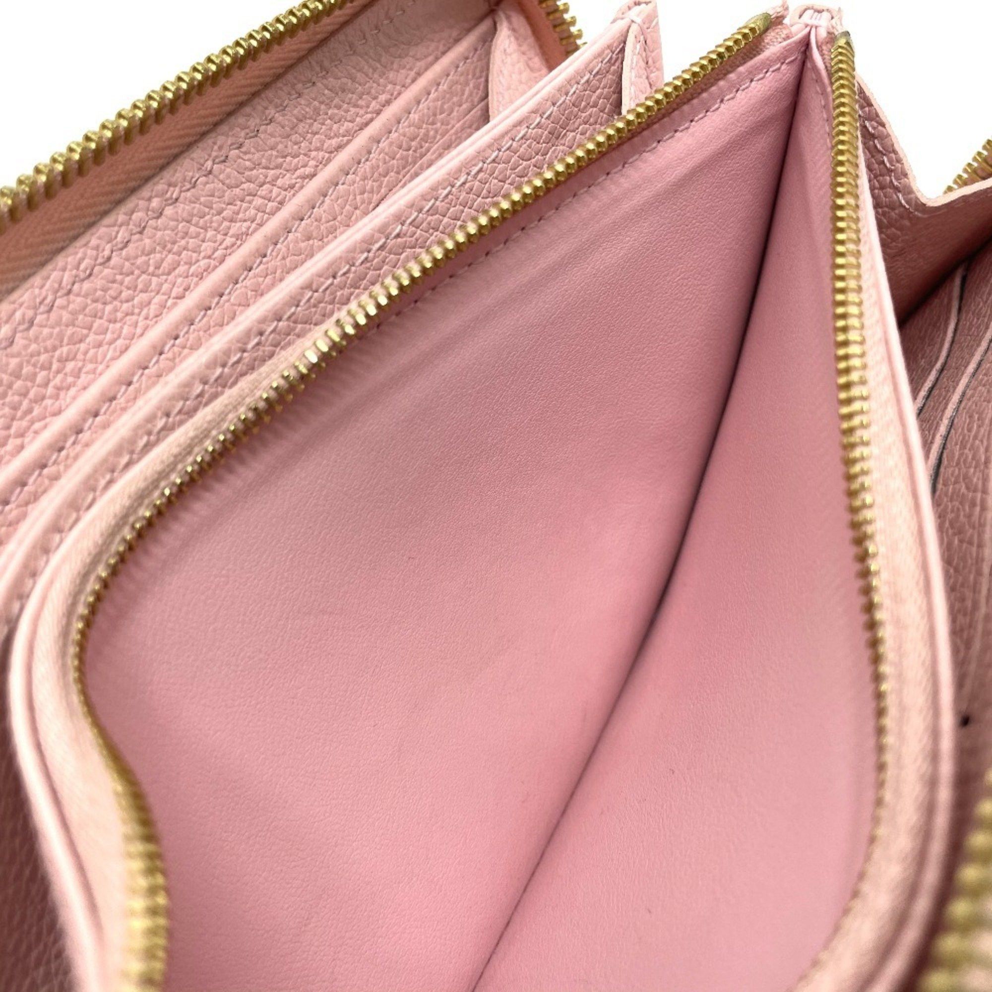 Louis Vuitton LOUIS VUITTON M80403 Monogram Empreinte by the Pool Zippy Wallet, Leather, Women's, Bouton de Rose/Pink, Gold Hardware Size ONE SIZE - 12 Thumbnail