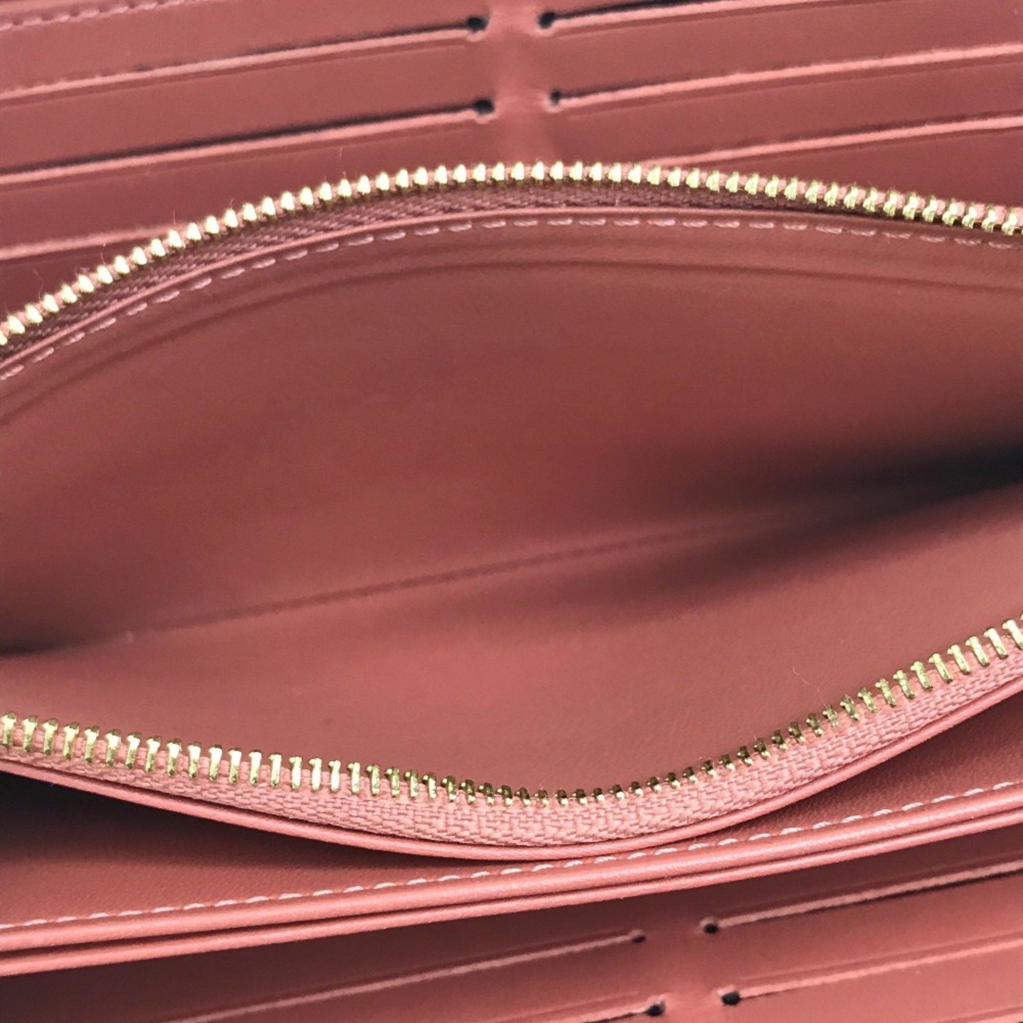 Louis Vuitton LOUIS VUITTON M62318 Monogram Zippy Venice Long Wallet in Patent Leather/Monogram Canvas, Women's, Vieux Rose, Pink Beige Size ONE SIZE - 7 Thumbnail