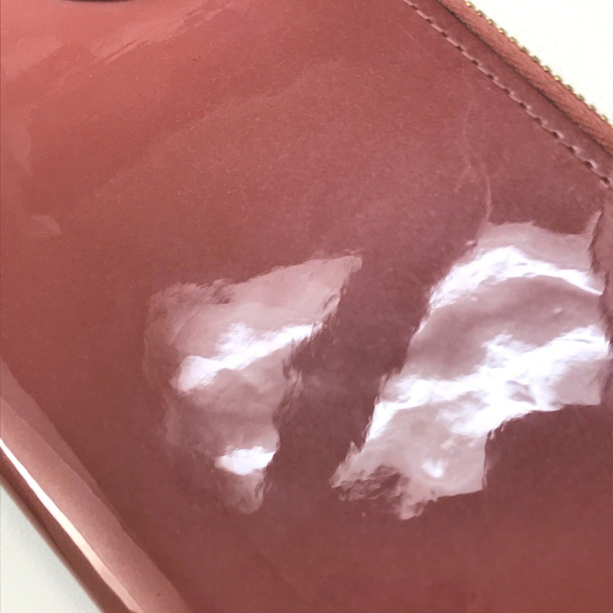 Louis Vuitton LOUIS VUITTON M62318 Monogram Zippy Venice Long Wallet in Patent Leather/Monogram Canvas, Women's, Vieux Rose, Pink Beige Size ONE SIZE - 5 Thumbnail