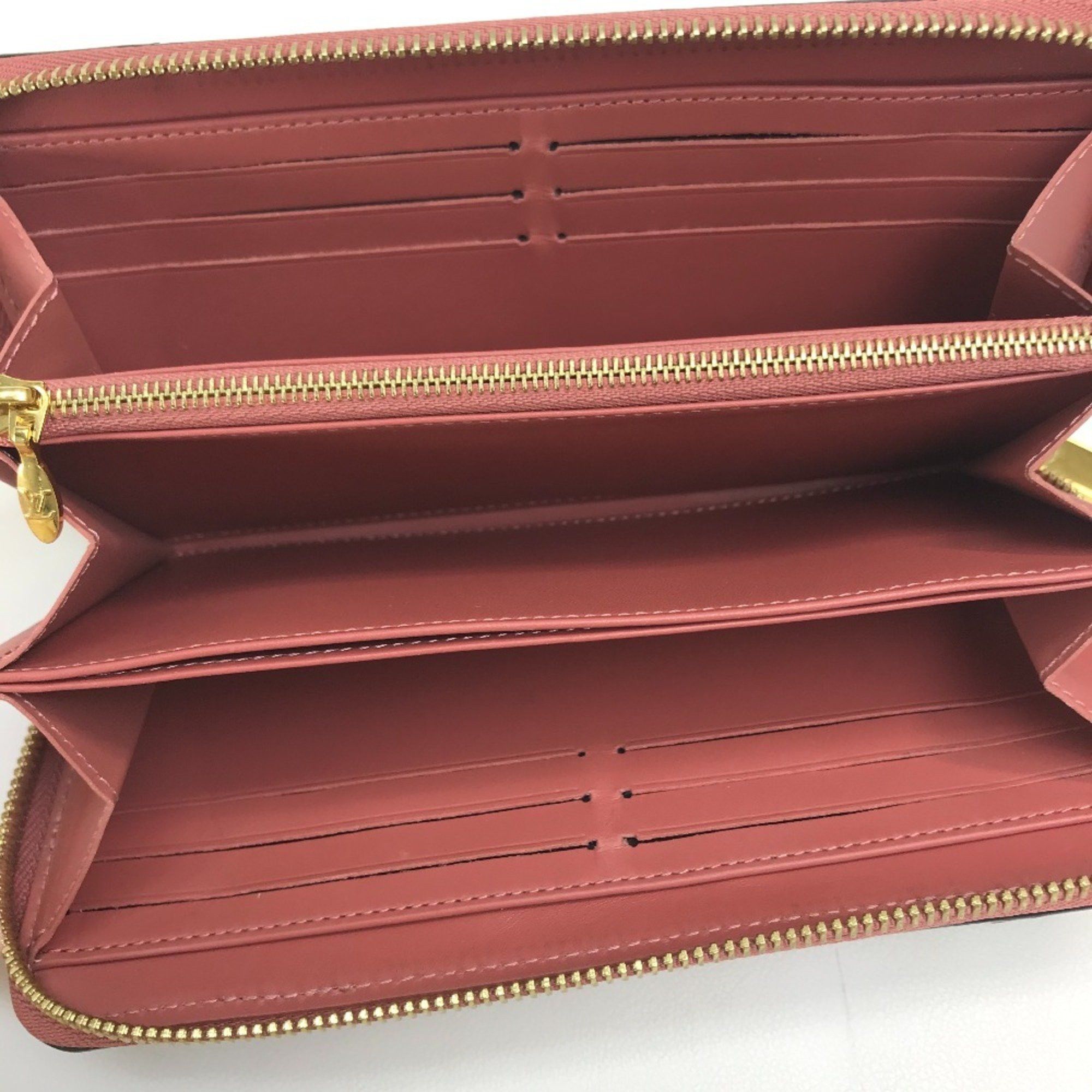 Louis Vuitton LOUIS VUITTON M62318 Monogram Zippy Venice Long Wallet in Patent Leather/Monogram Canvas, Women's, Vieux Rose, Pink Beige Size ONE SIZE - 6 Thumbnail