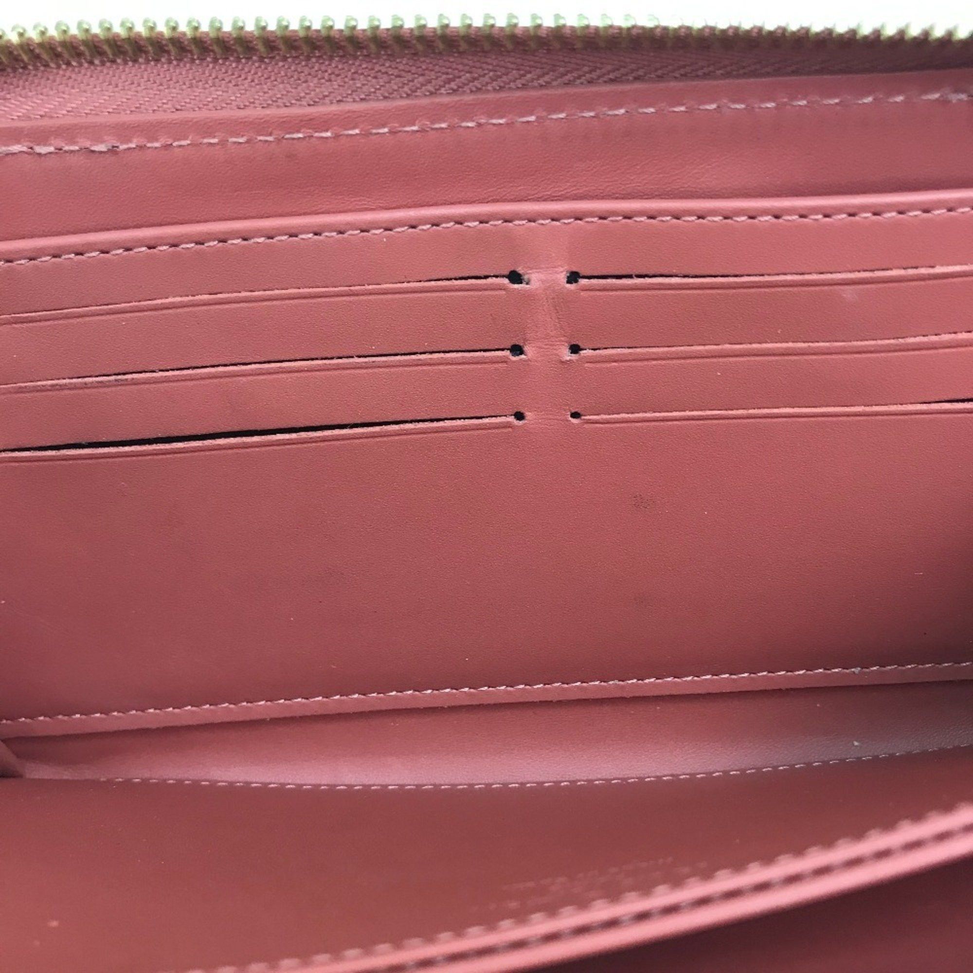Louis Vuitton LOUIS VUITTON M62318 Monogram Zippy Venice Long Wallet in Patent Leather/Monogram Canvas, Women's, Vieux Rose, Pink Beige Size ONE SIZE - 9 Thumbnail